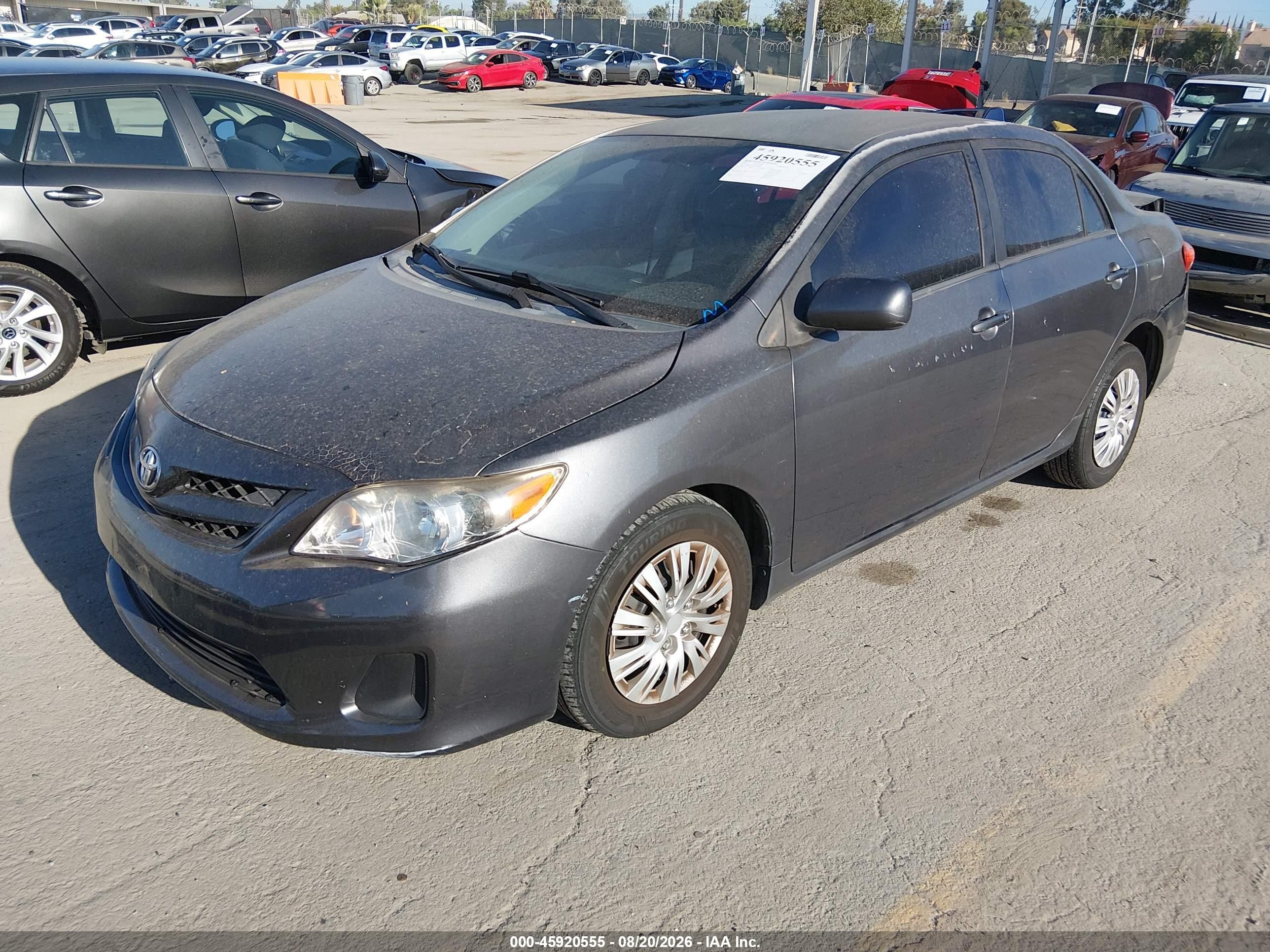 2011 Toyota Corolla Le Gray vin: 2T1BU4EE6BC589427
