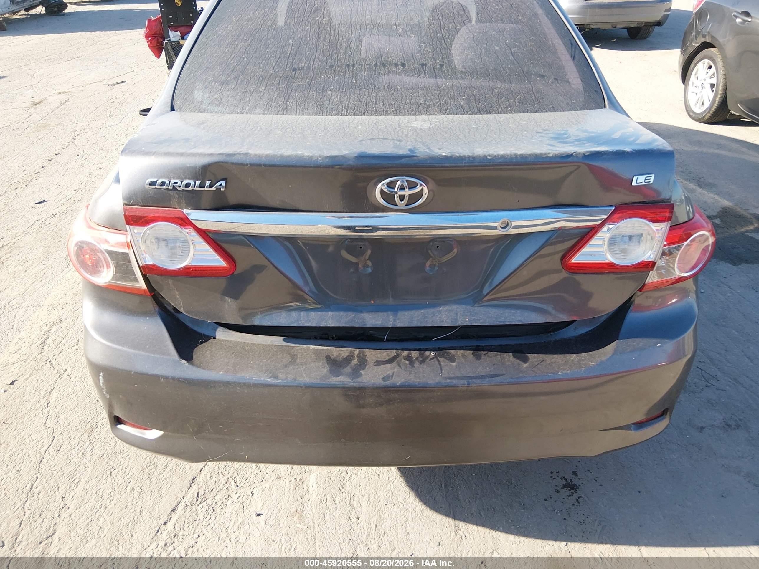 2011 Toyota Corolla Le Gray vin: 2T1BU4EE6BC589427