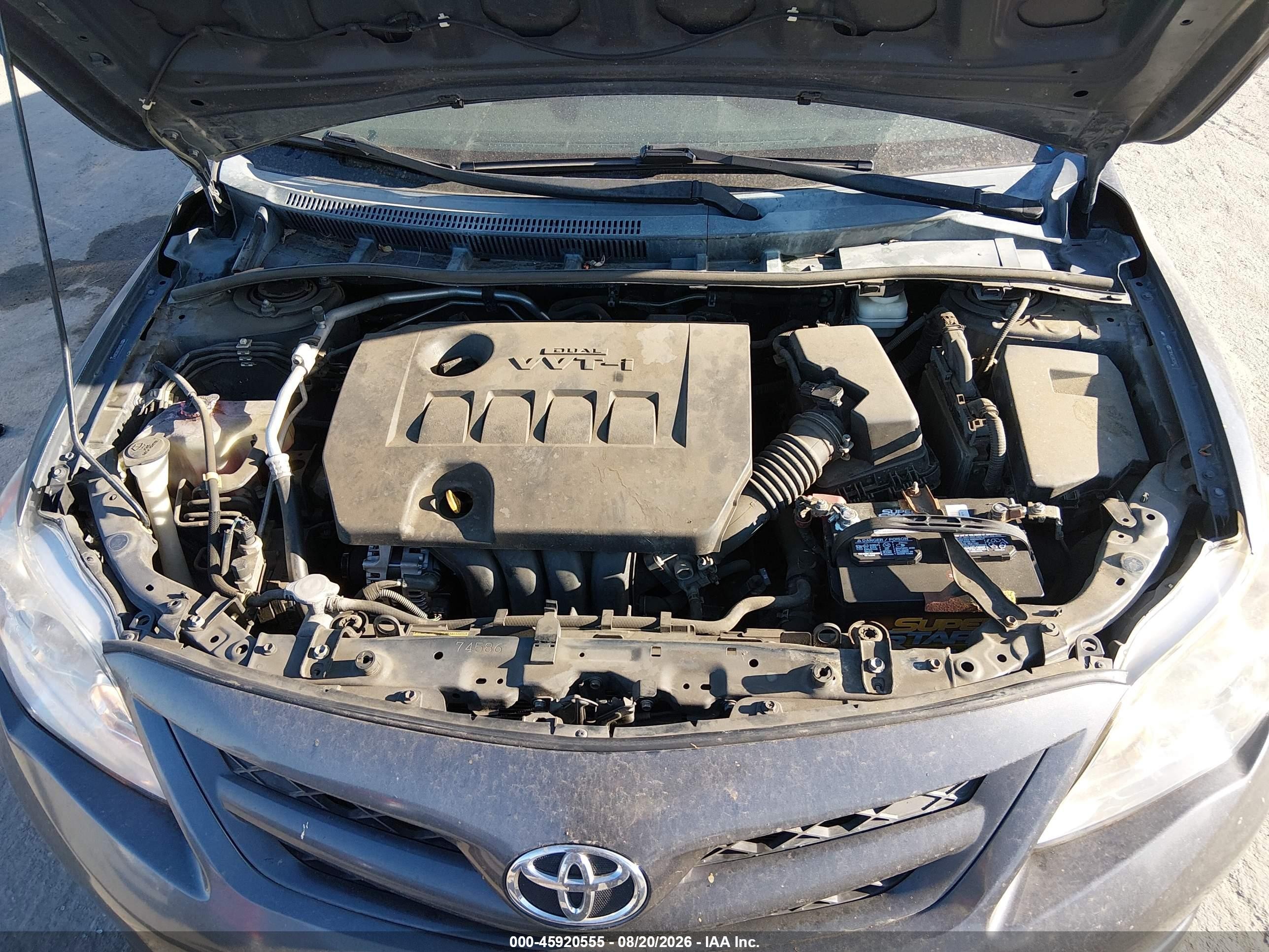 2011 Toyota Corolla Le Gray vin: 2T1BU4EE6BC589427