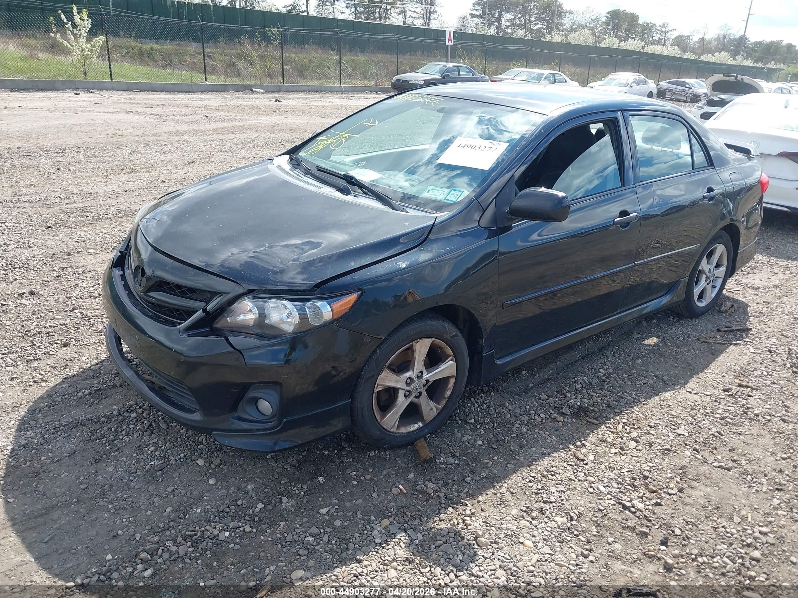 2011 Toyota Corolla S Black vin: 2T1BU4EE6BC592487