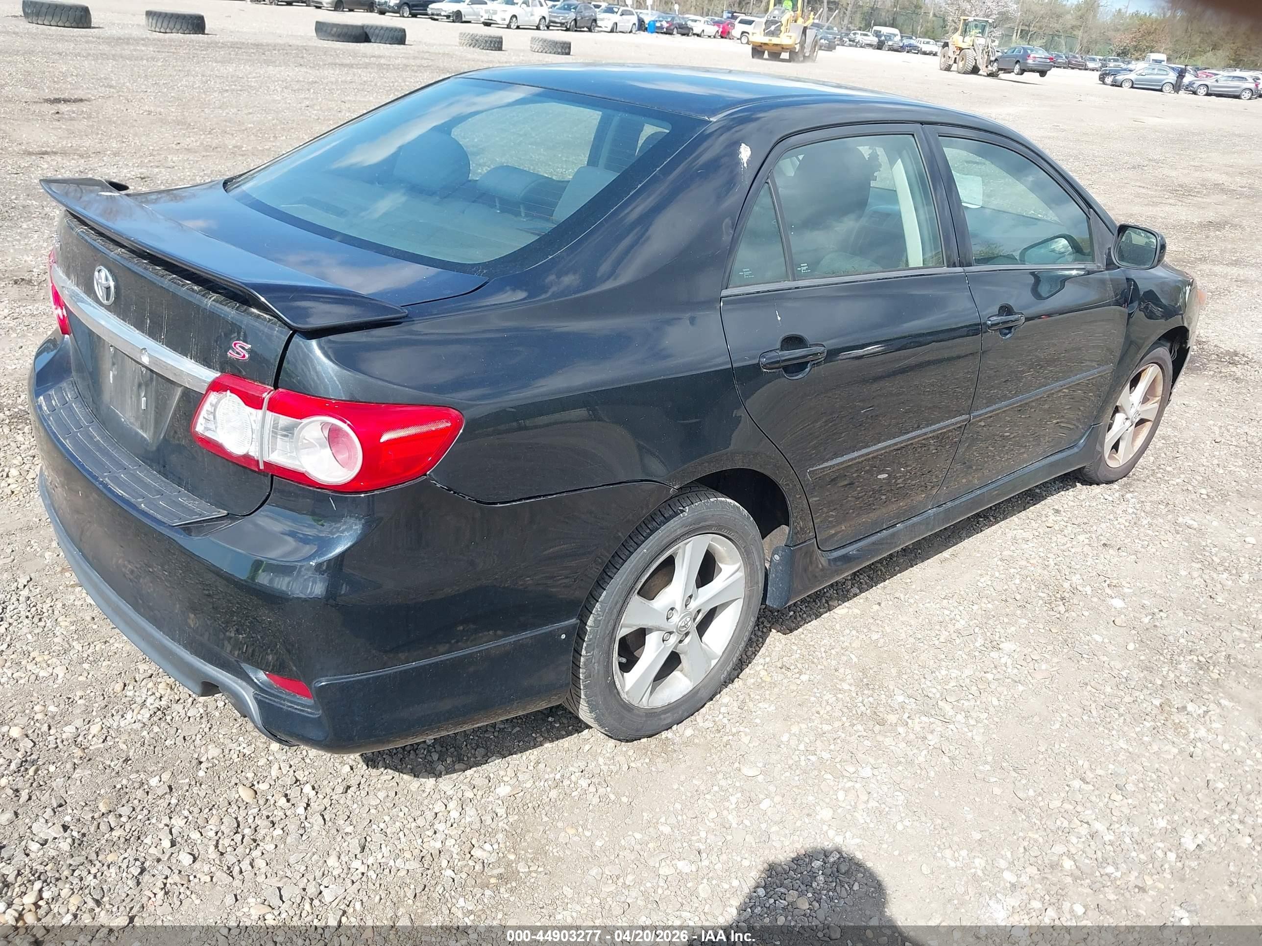 2011 Toyota Corolla S Black vin: 2T1BU4EE6BC592487