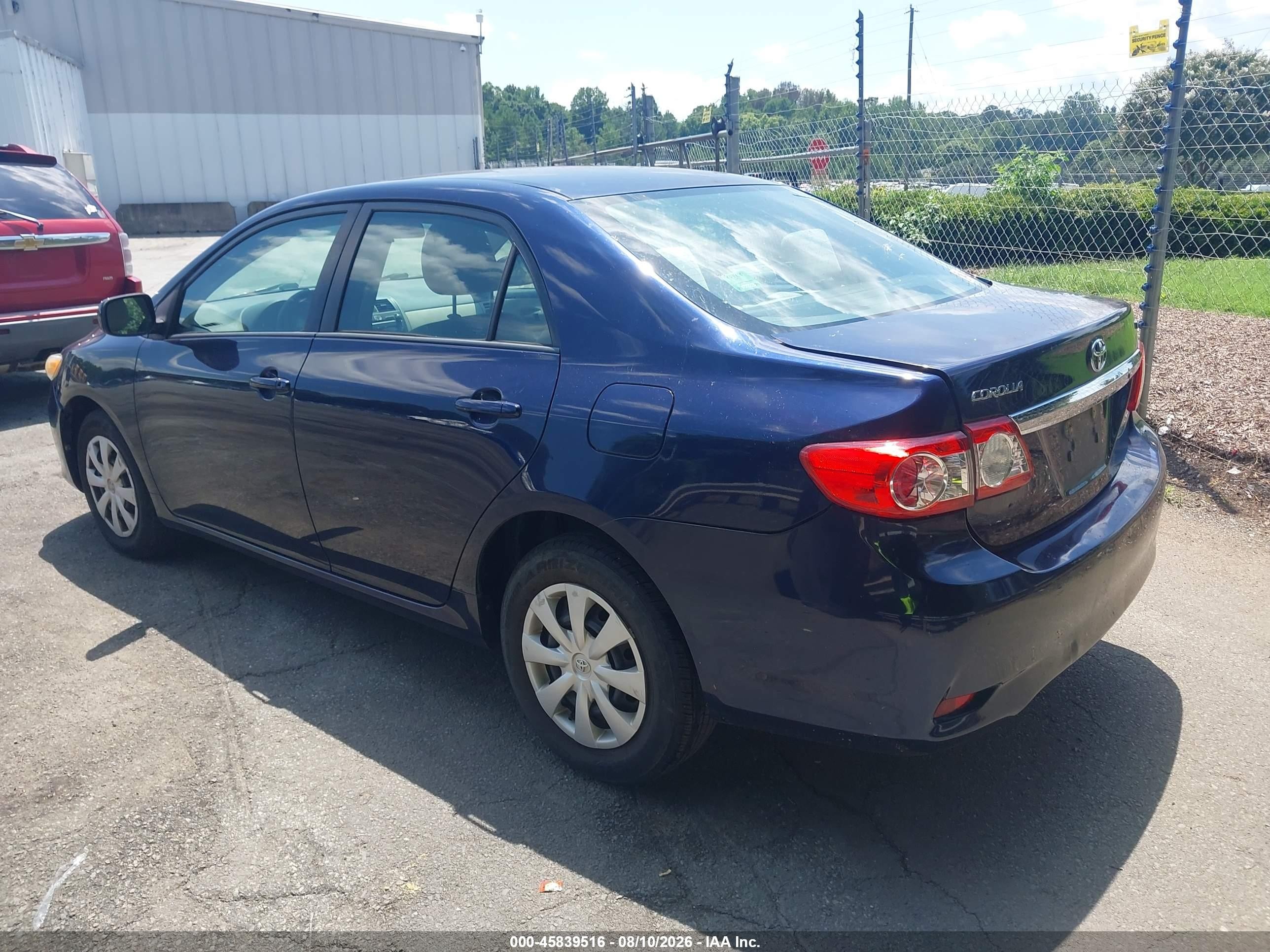 2011 Toyota Corolla Le Blue vin: 2T1BU4EE6BC605643