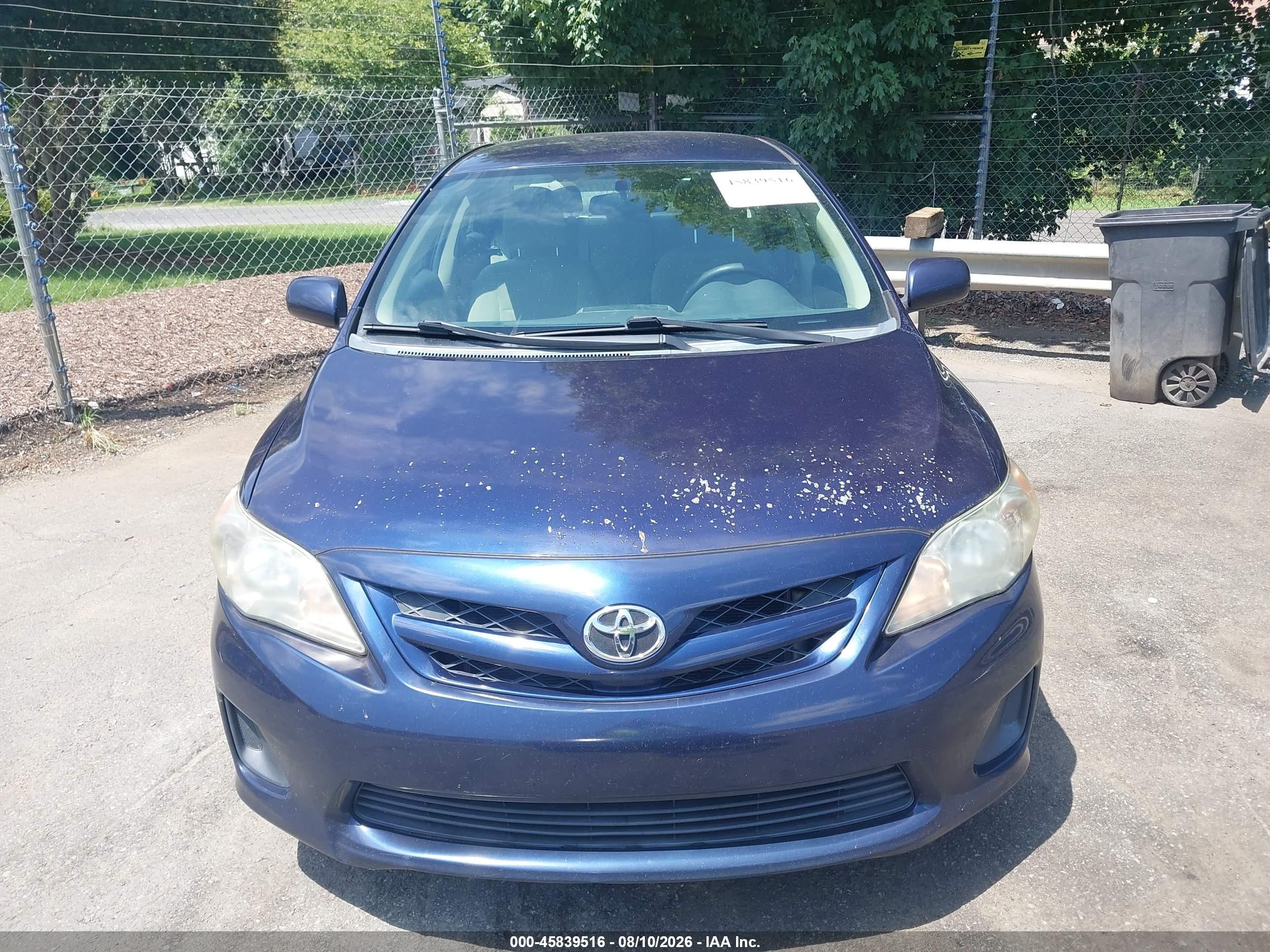 2011 Toyota Corolla Le Blue vin: 2T1BU4EE6BC605643