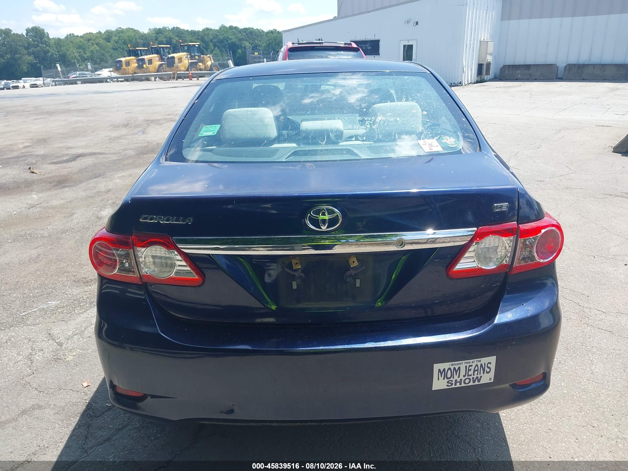 2011 Toyota Corolla Le Blue vin: 2T1BU4EE6BC605643