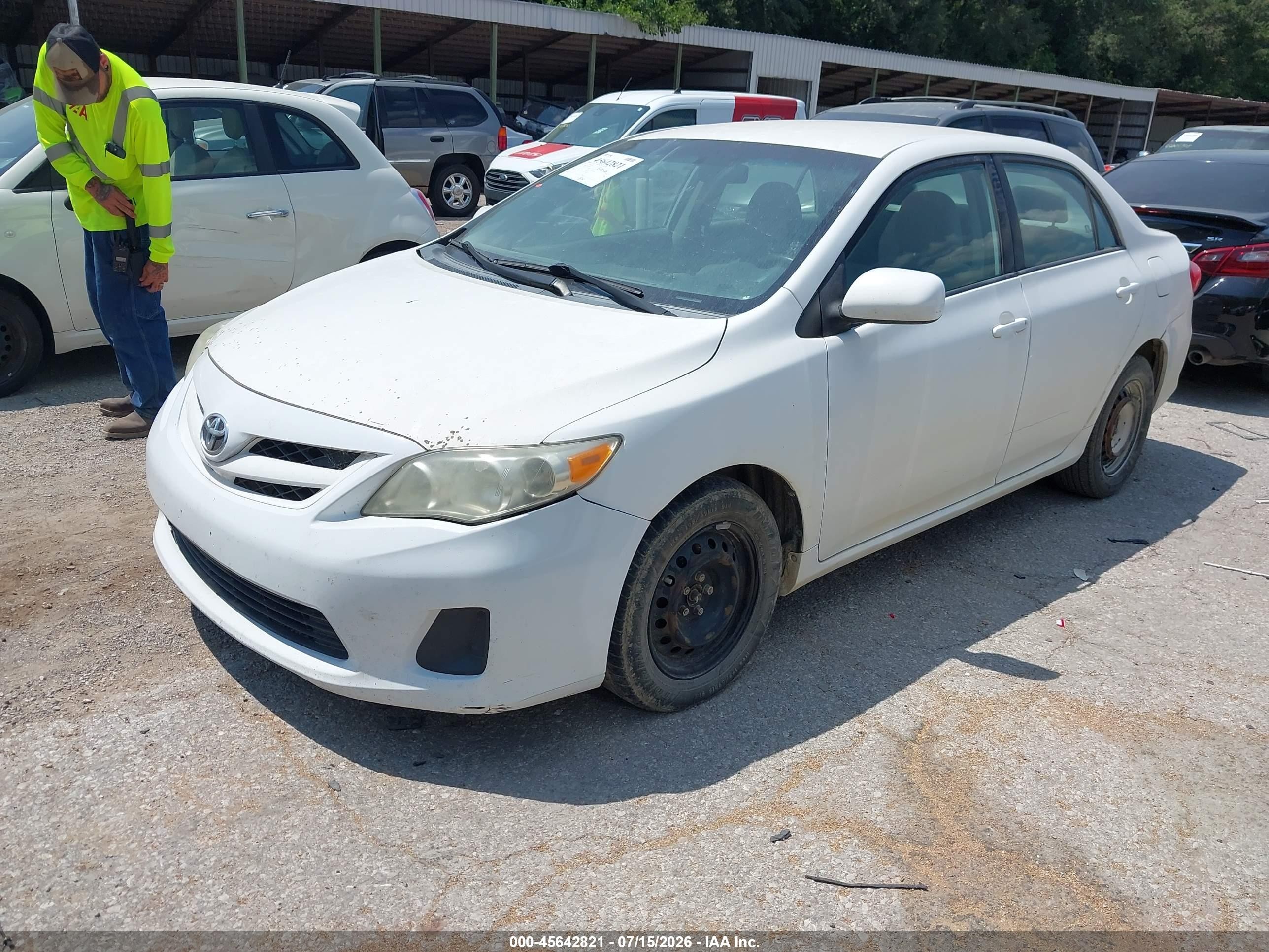 2011 Toyota Corolla Le White vin: 2T1BU4EE6BC613502