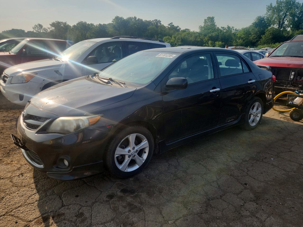 2011 Toyota Corolla S Black vin: 2T1BU4EE6BC615914