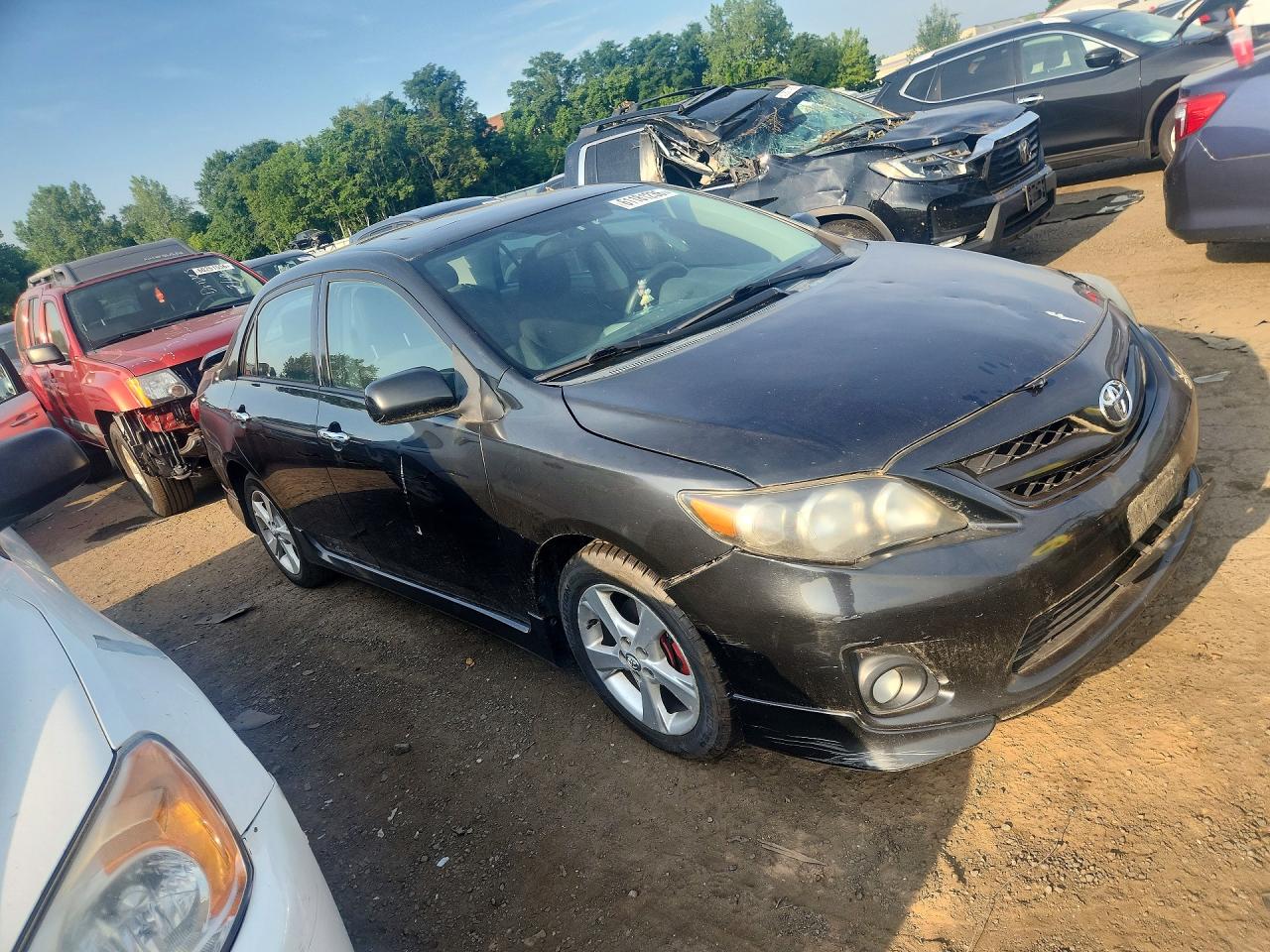 2011 Toyota Corolla S Black vin: 2T1BU4EE6BC615914