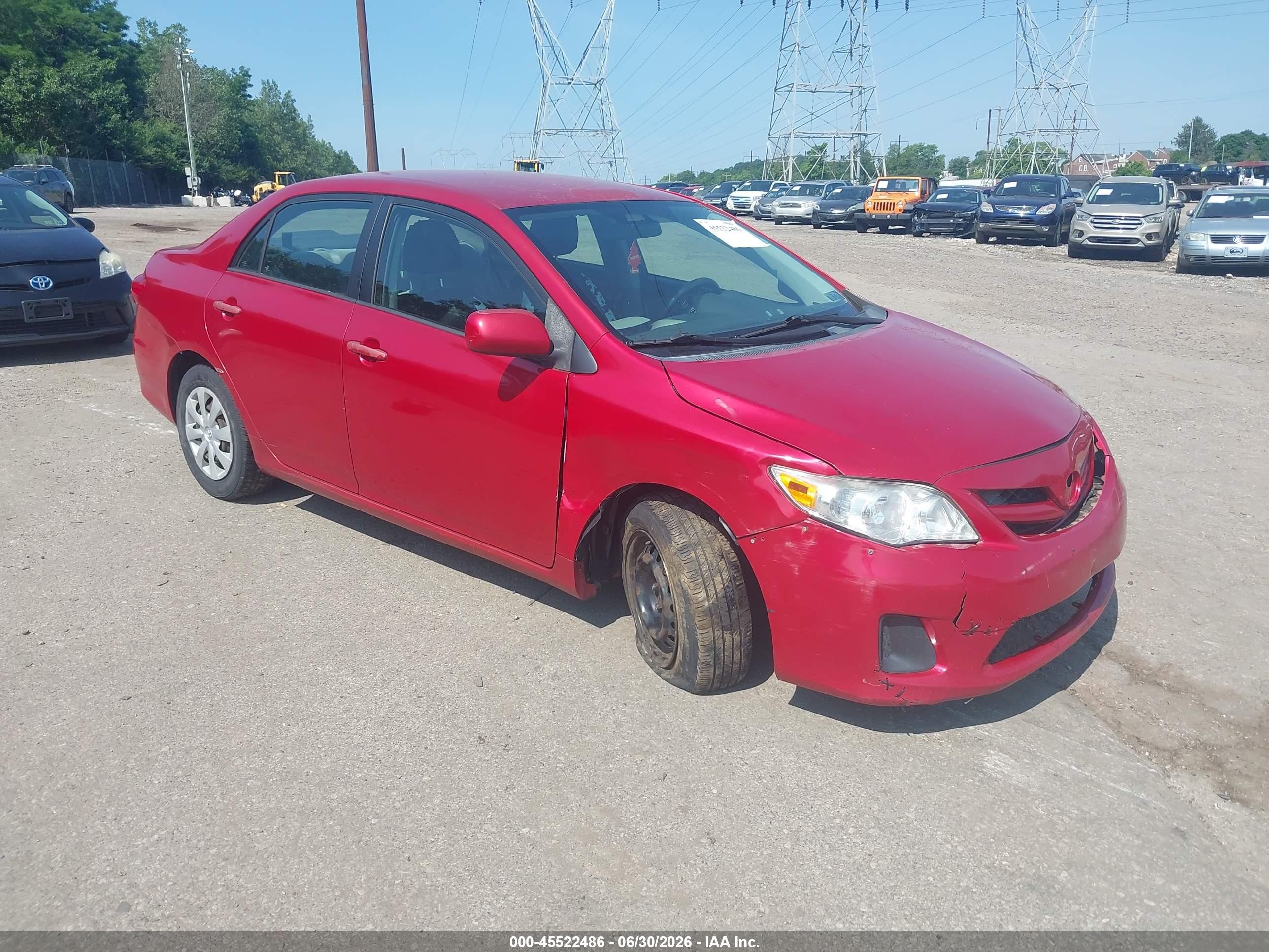 2011 Toyota Corolla Le Красный vin: 2T1BU4EE6BC625780
