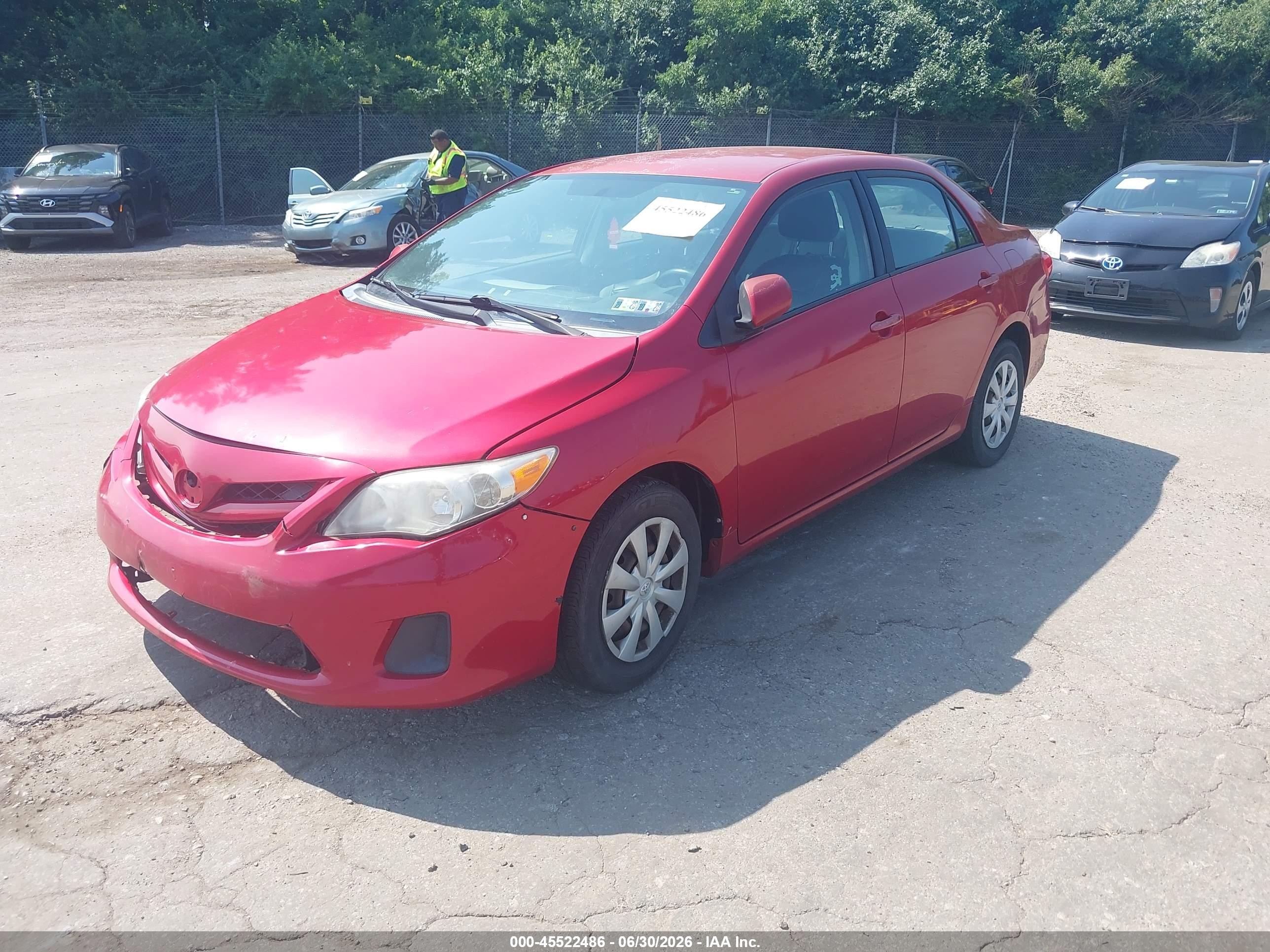 2011 Toyota Corolla Le Красный vin: 2T1BU4EE6BC625780