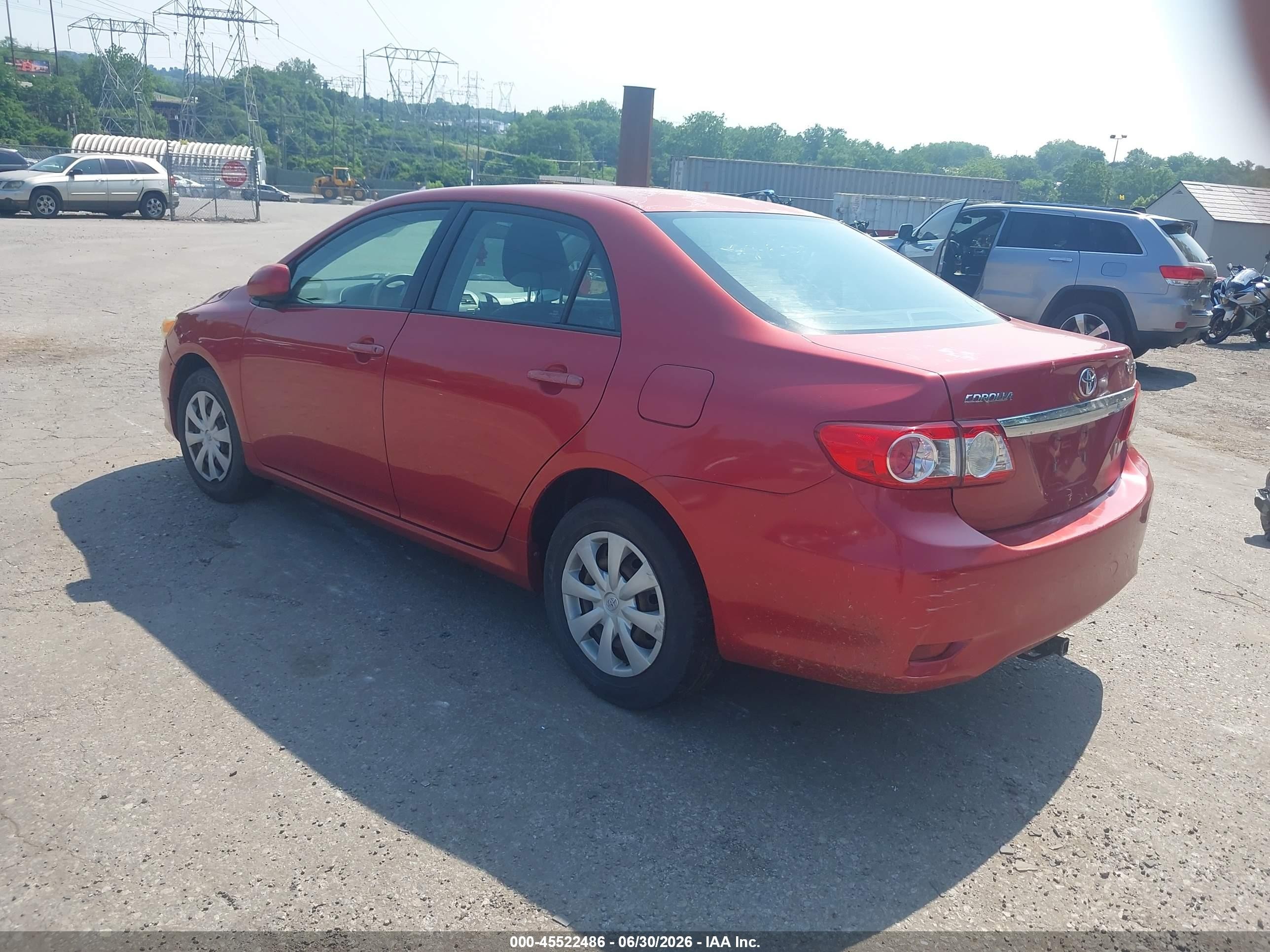 2011 Toyota Corolla Le Красный vin: 2T1BU4EE6BC625780