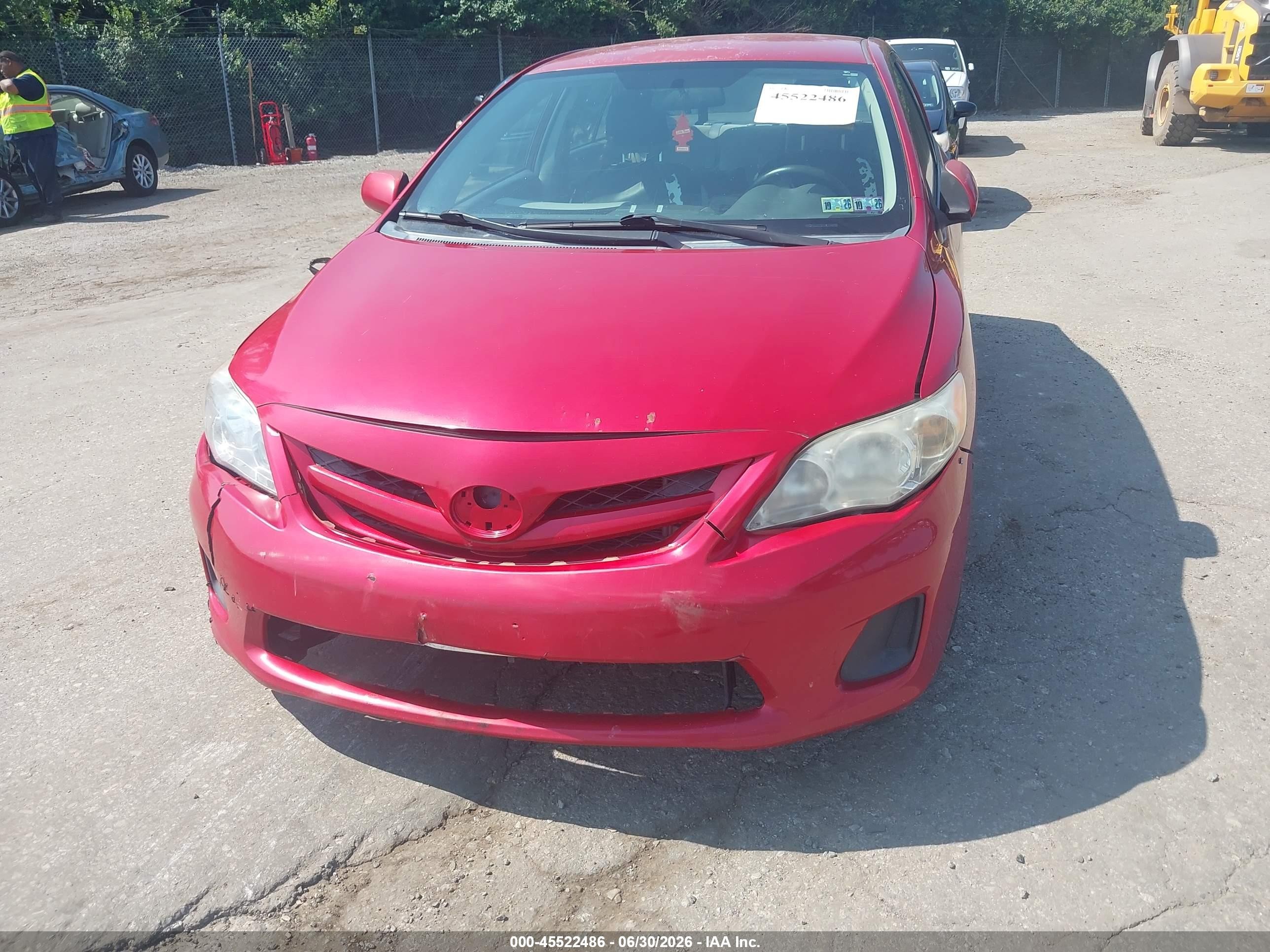 2011 Toyota Corolla Le Красный vin: 2T1BU4EE6BC625780