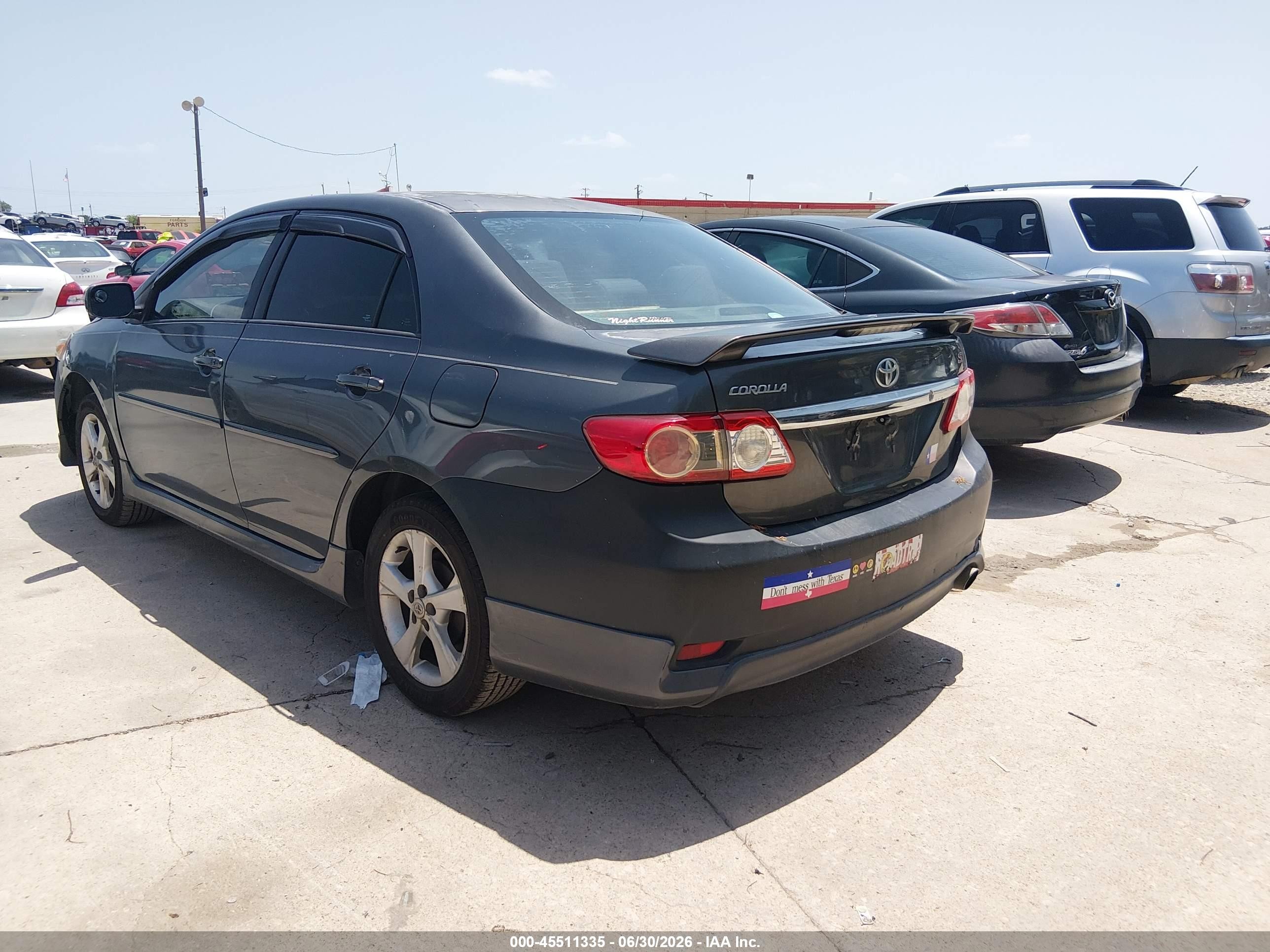2011 Toyota Corolla S Gray vin: 2T1BU4EE6BC637184