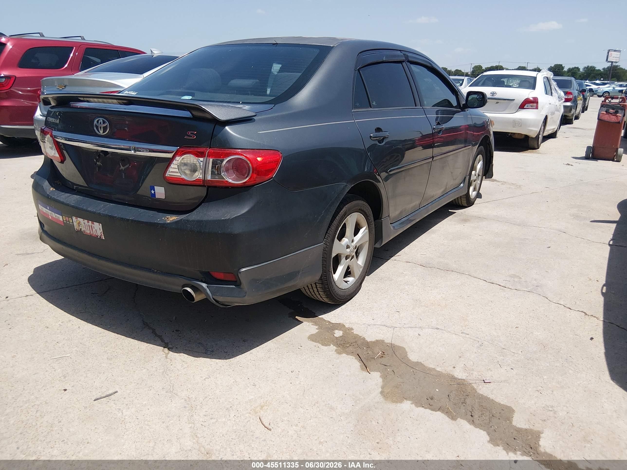 2011 Toyota Corolla S Gray vin: 2T1BU4EE6BC637184