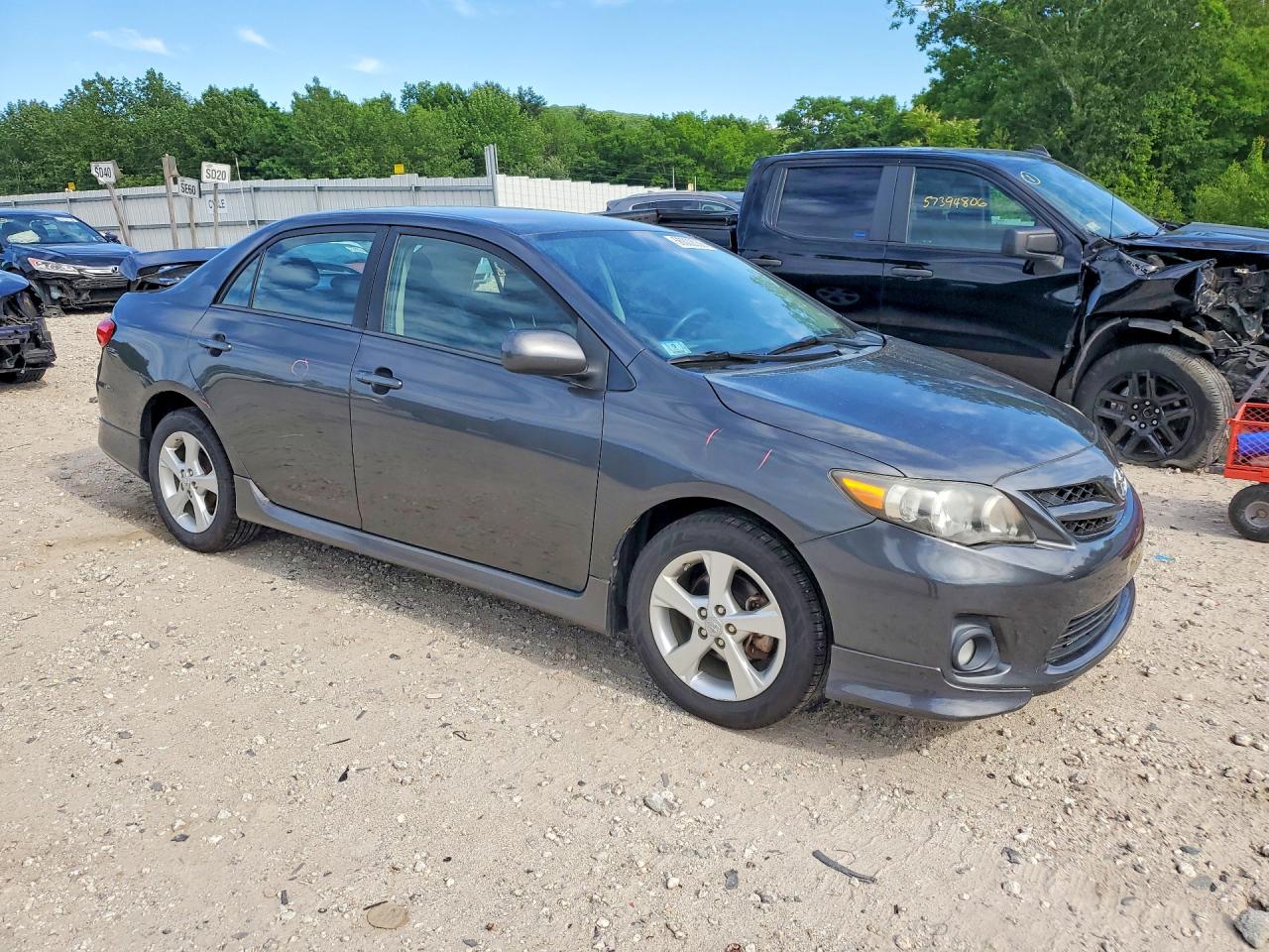 2011 Toyota Corolla S Gray vin: 2T1BU4EE6BC637198