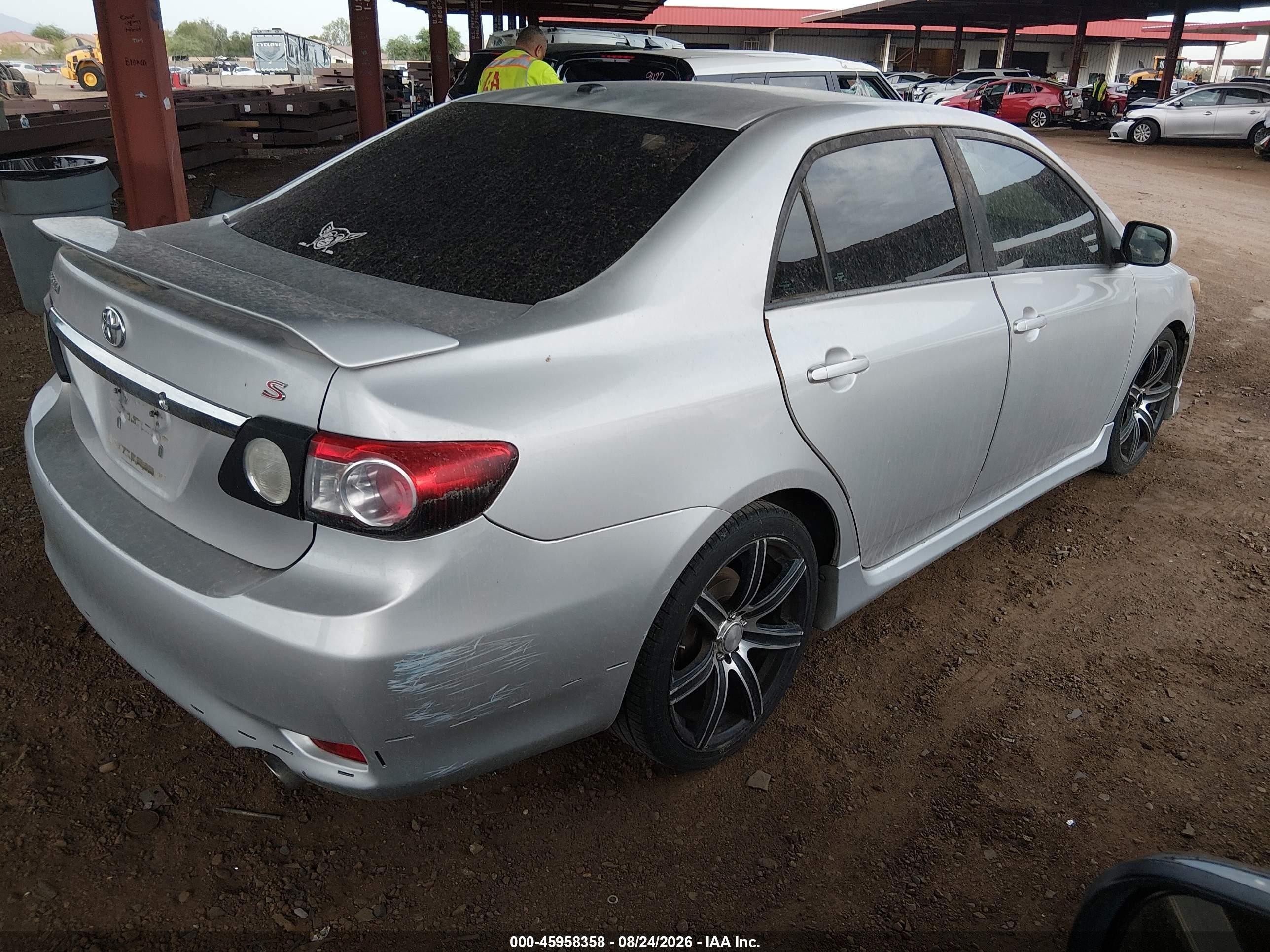 2011 Toyota Corolla S Silver vin: 2T1BU4EE6BC678205