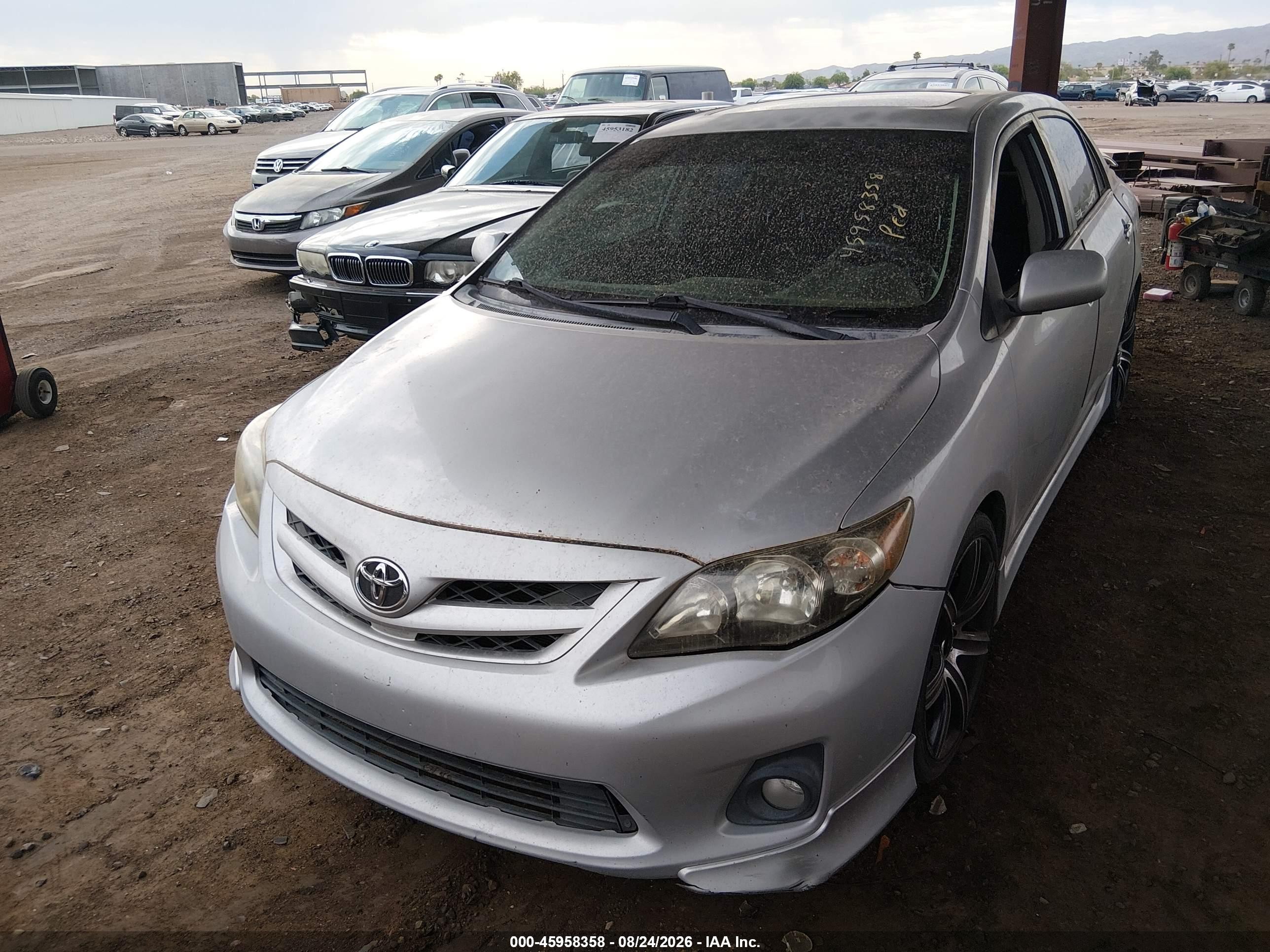 2011 Toyota Corolla S Silver vin: 2T1BU4EE6BC678205