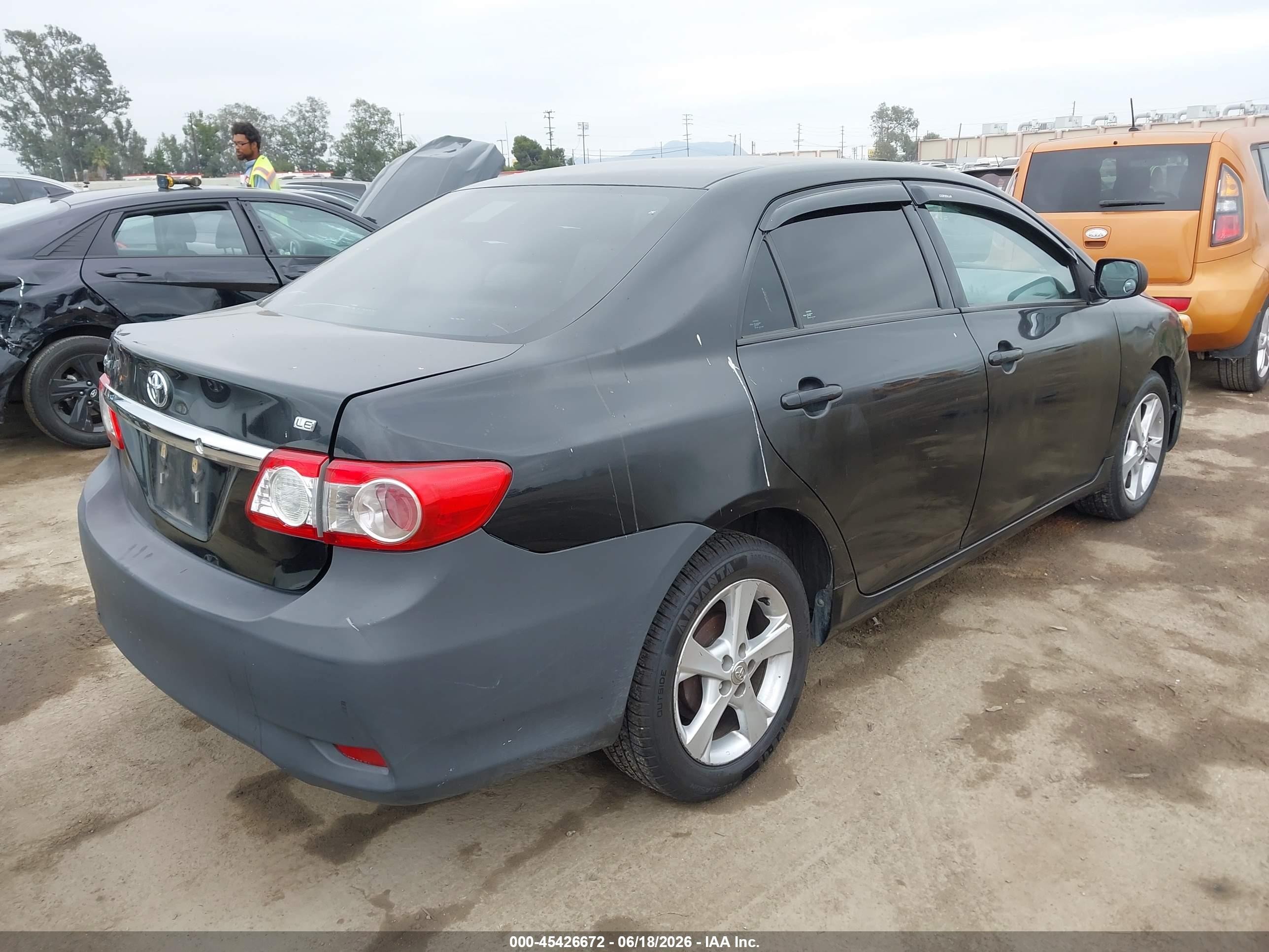 2011 Toyota Corolla Le Черный vin: 2T1BU4EE6BC679886