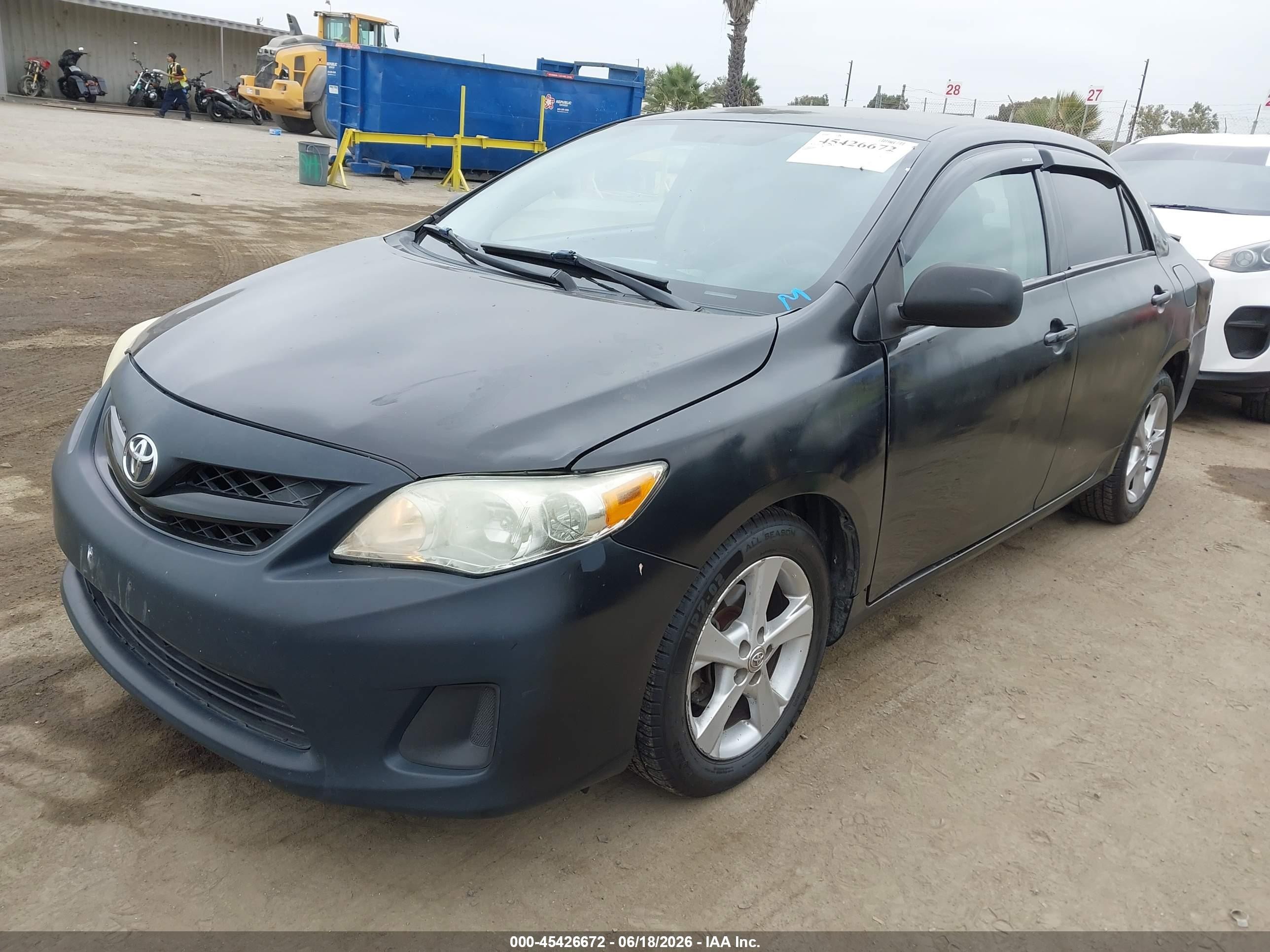 2011 Toyota Corolla Le Черный vin: 2T1BU4EE6BC679886