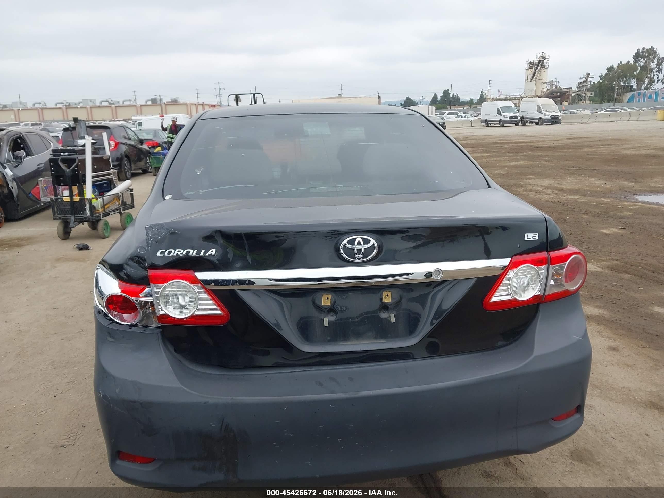 2011 Toyota Corolla Le Черный vin: 2T1BU4EE6BC679886
