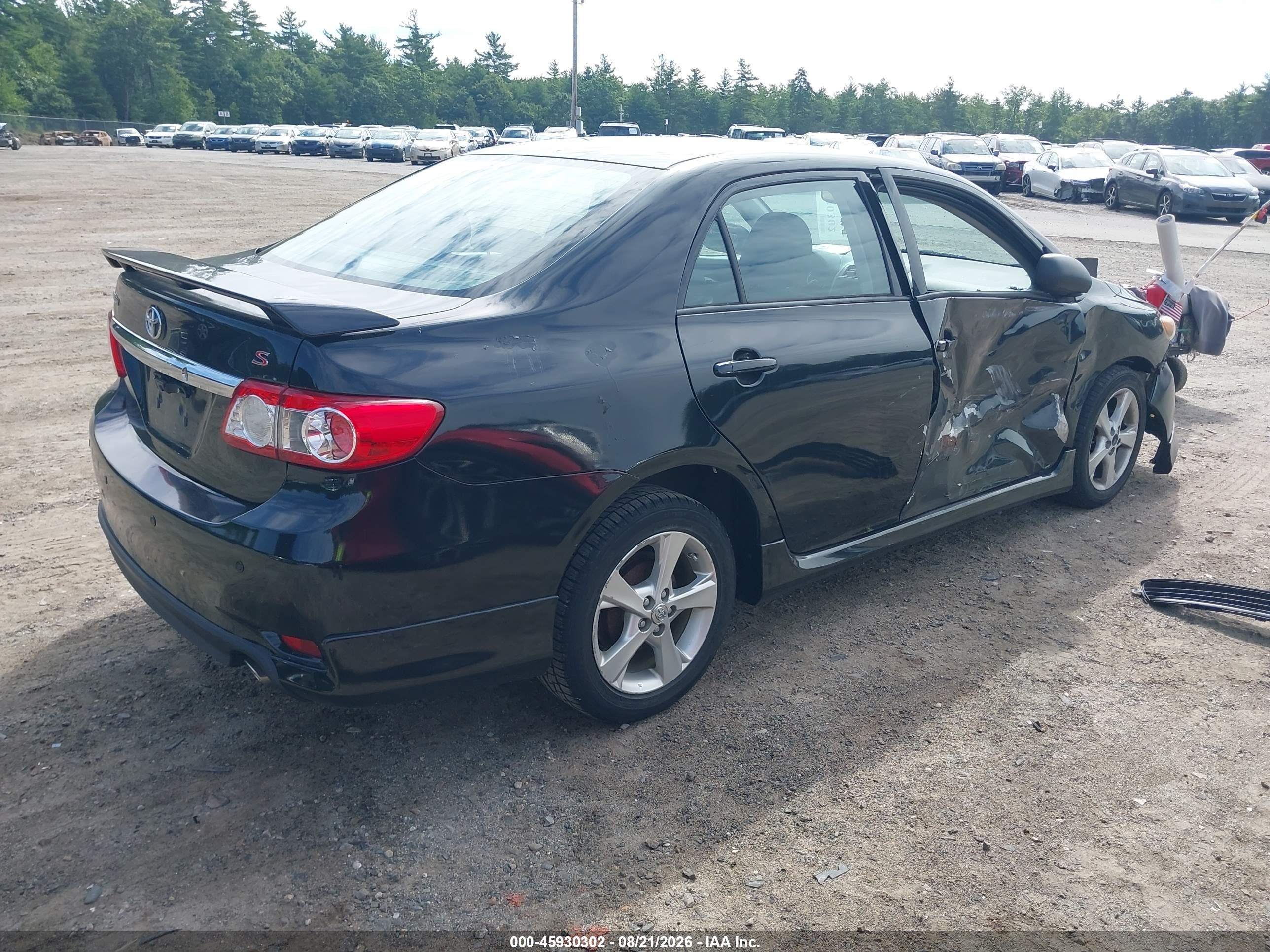 2011 Toyota Corolla S Black vin: 2T1BU4EE6BC683288