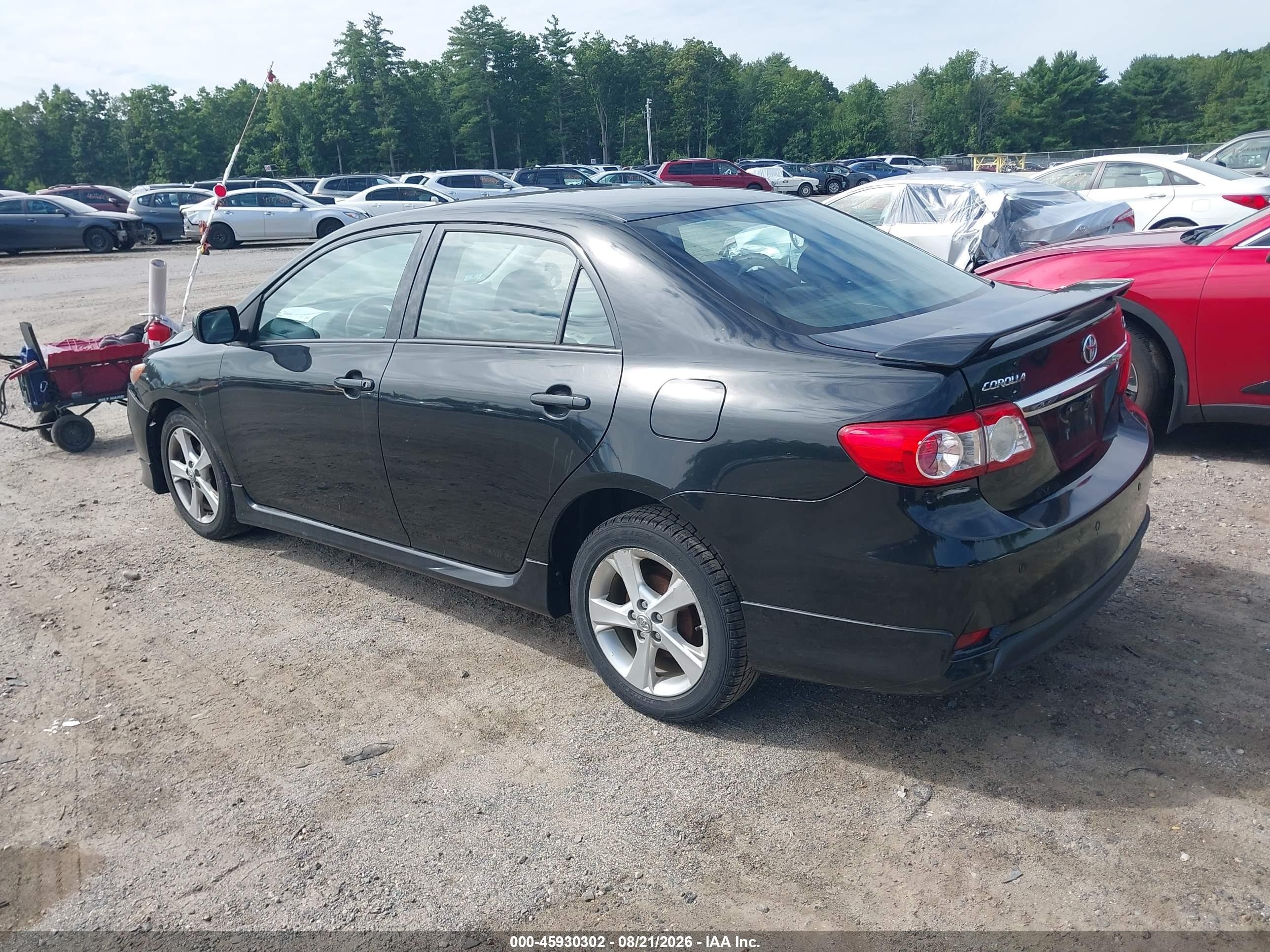 2011 Toyota Corolla S Black vin: 2T1BU4EE6BC683288