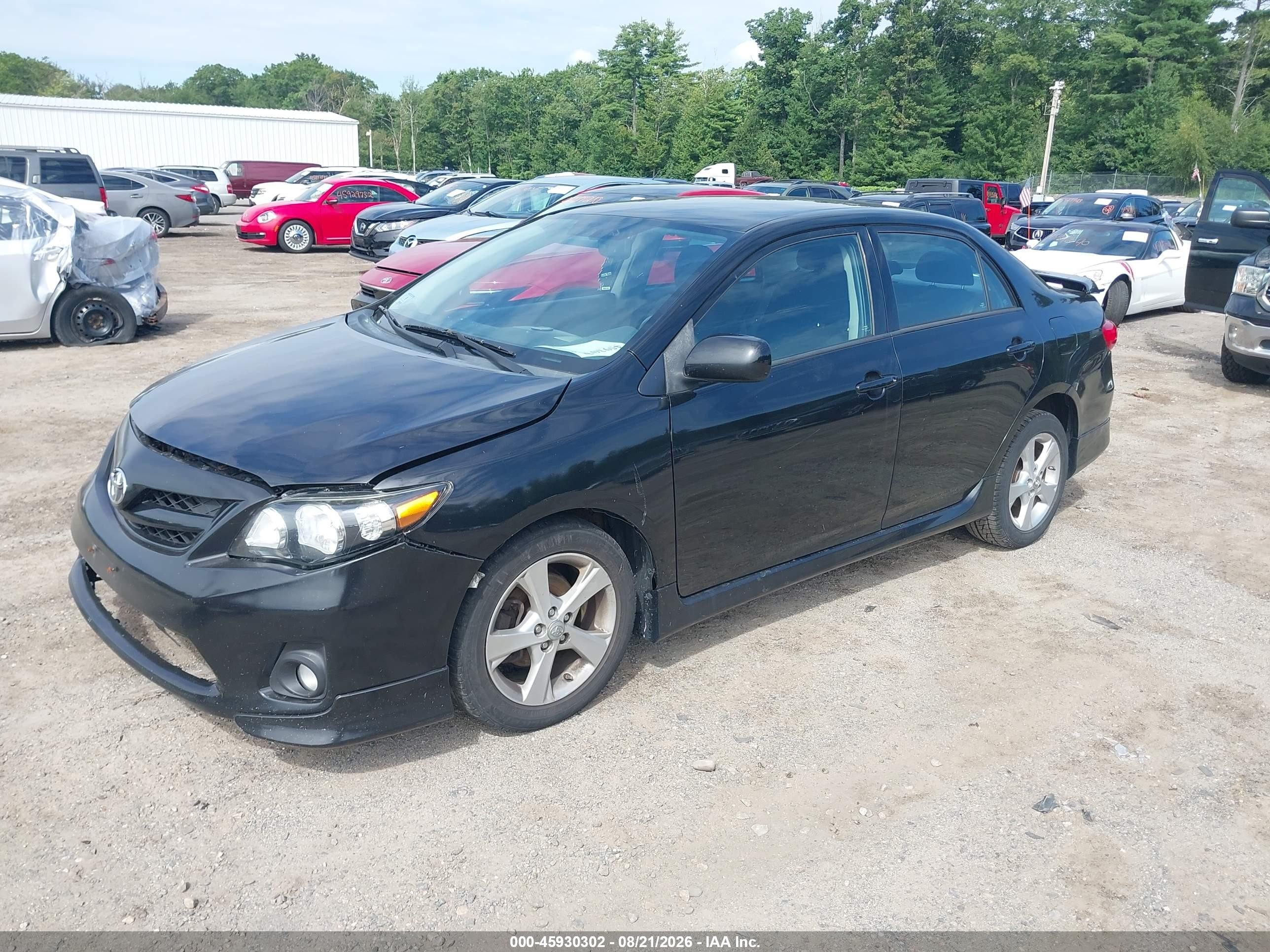 2011 Toyota Corolla S Black vin: 2T1BU4EE6BC683288