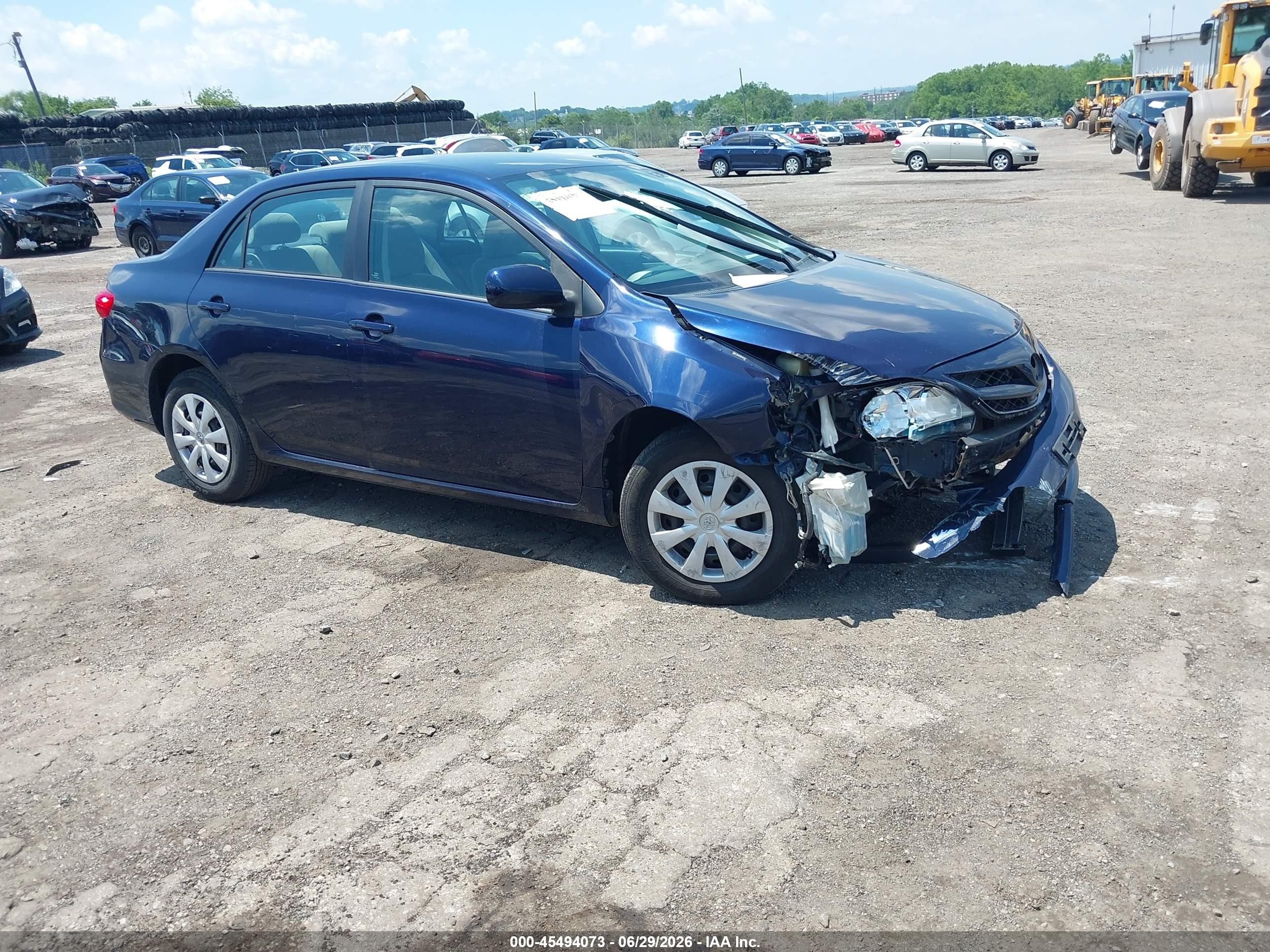 2011 Toyota Corolla Le Blue vin: 2T1BU4EE6BC693349