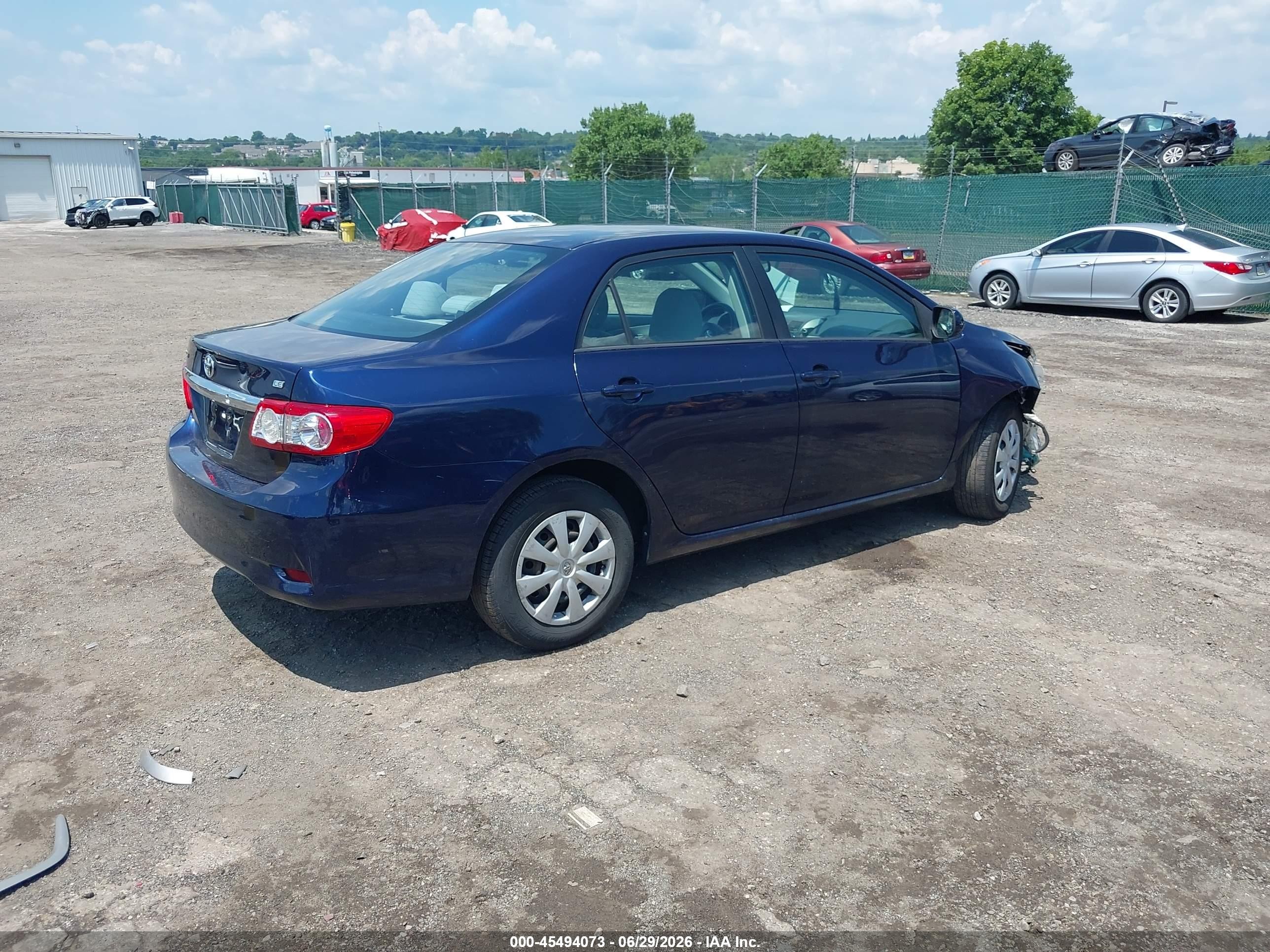 2011 Toyota Corolla Le Blue vin: 2T1BU4EE6BC693349