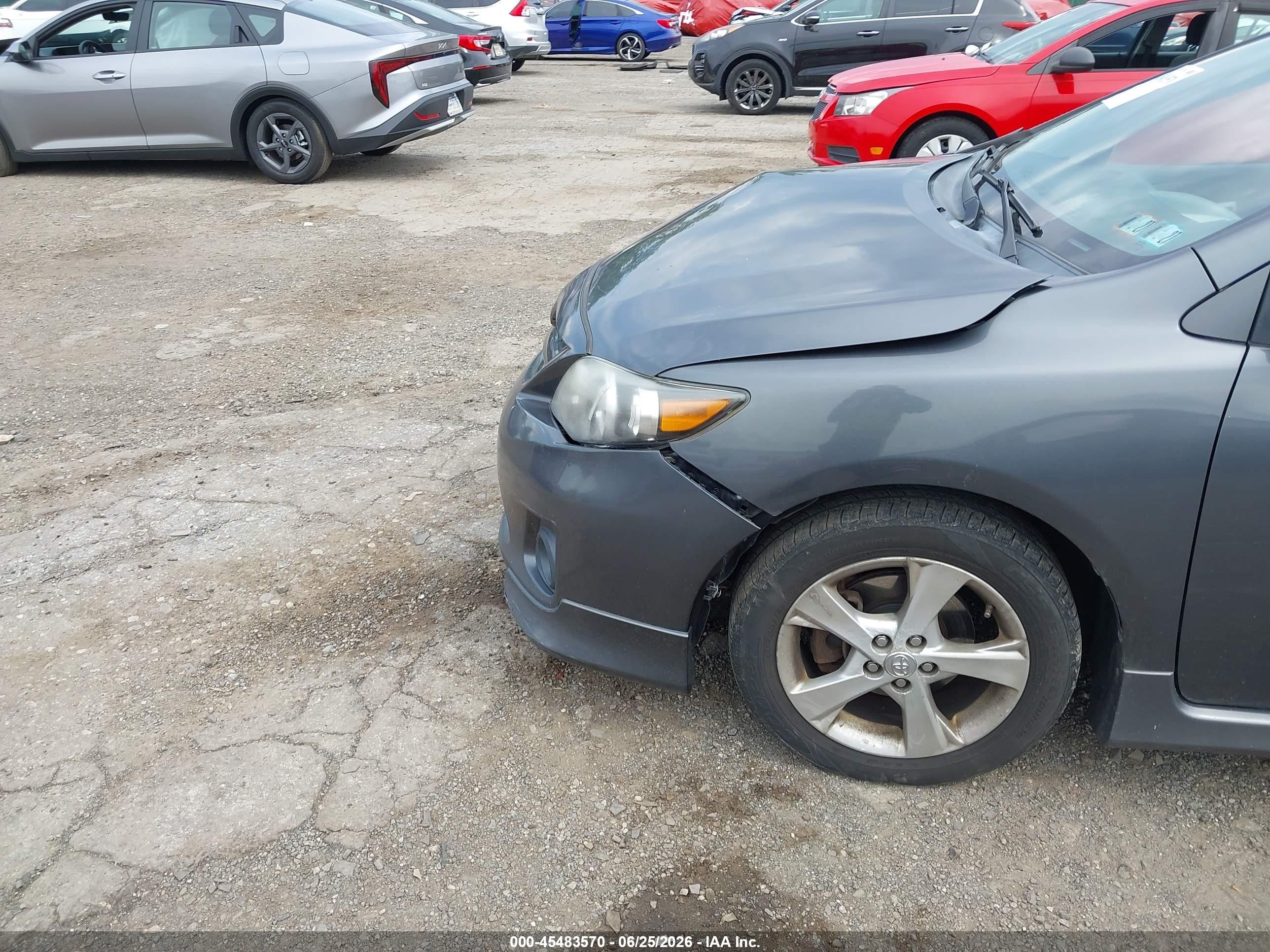 2011 Toyota Corolla S Gray vin: 2T1BU4EE6BC716032