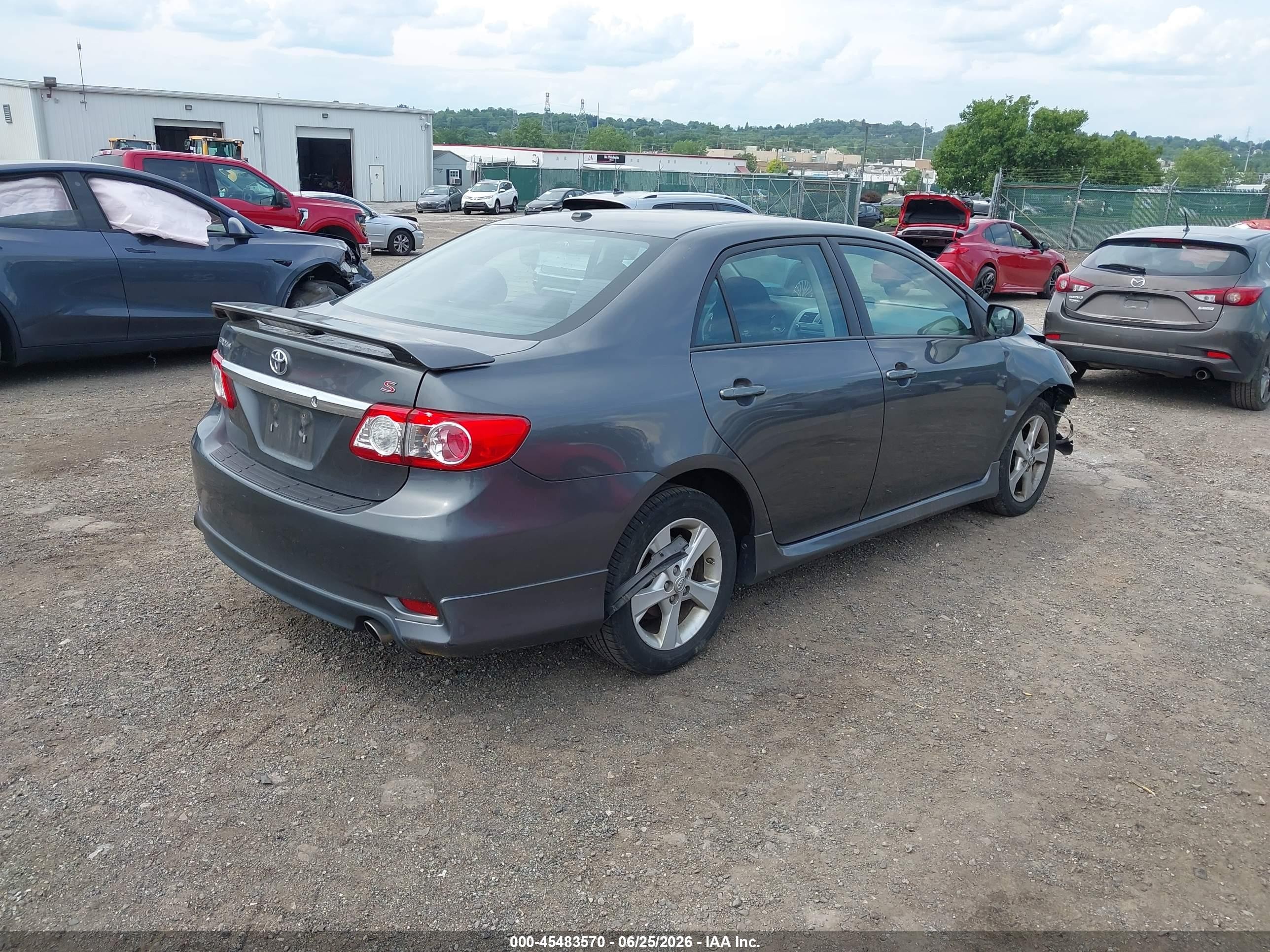 2011 Toyota Corolla S Gray vin: 2T1BU4EE6BC716032