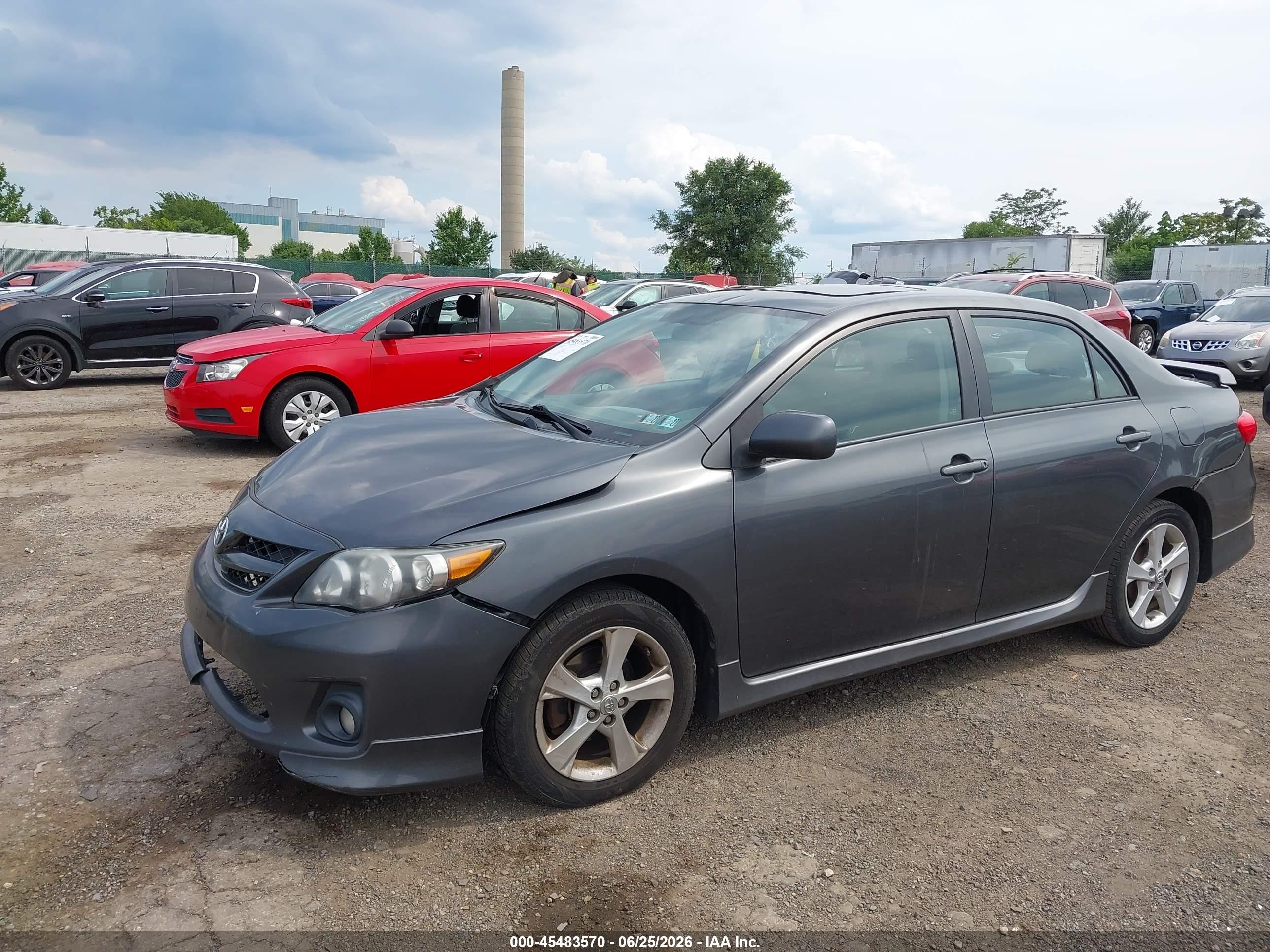 2011 Toyota Corolla S Gray vin: 2T1BU4EE6BC716032