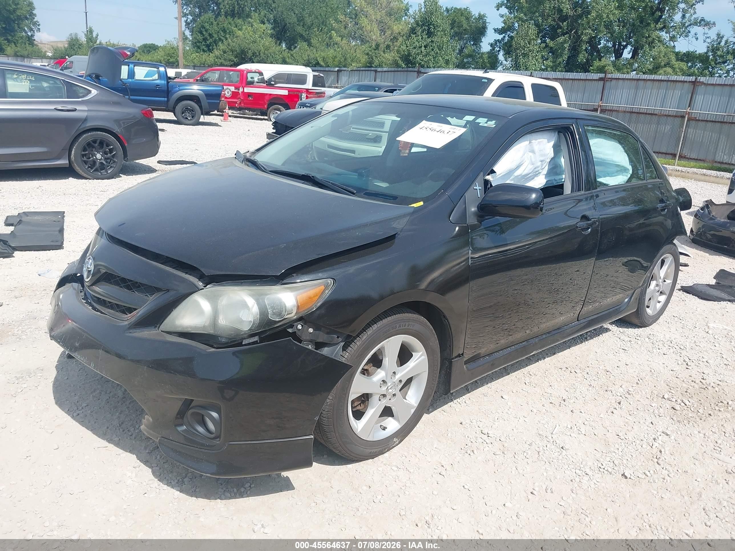 2011 Toyota Corolla S Black vin: 2T1BU4EE6BC716550