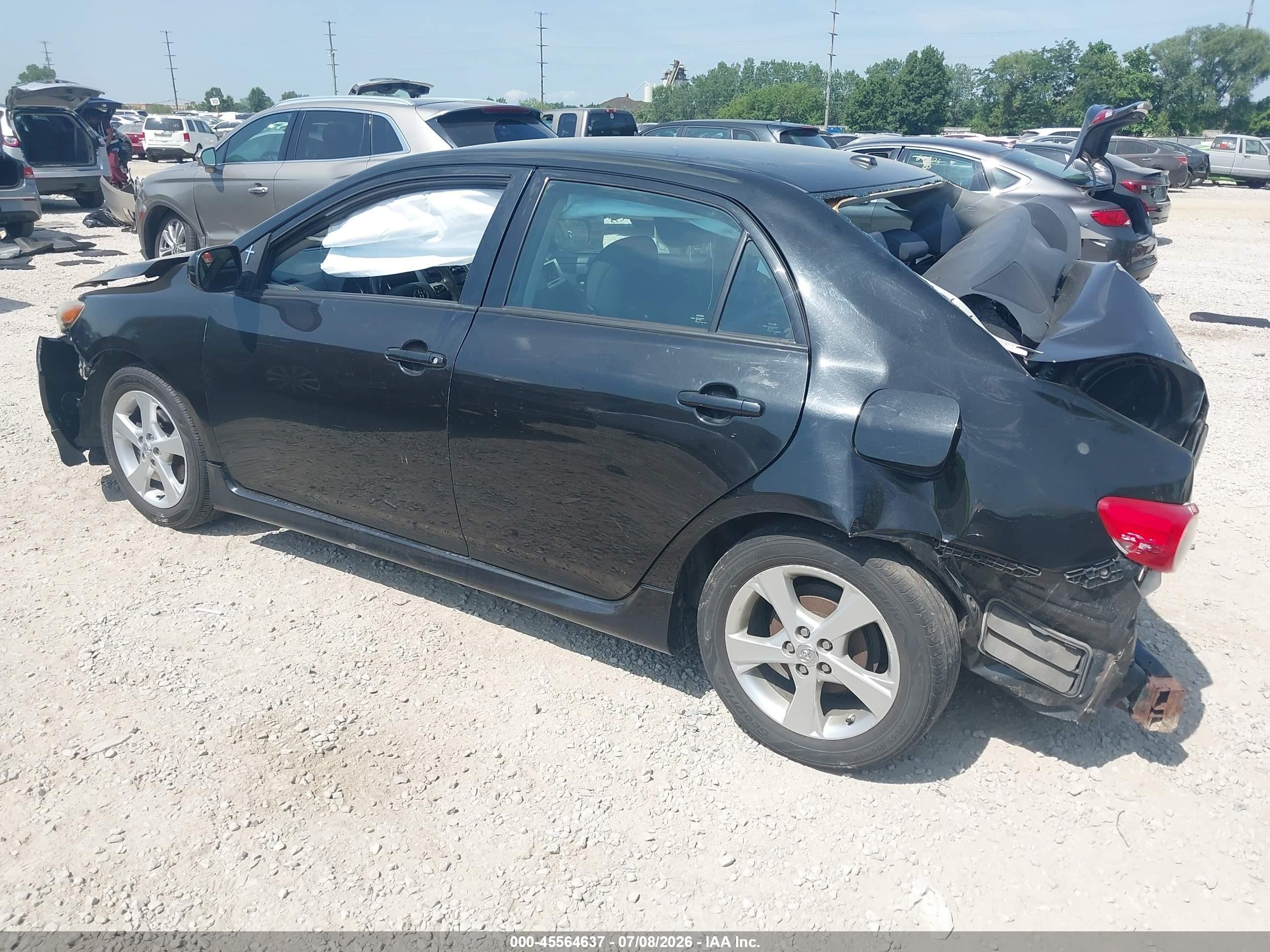 2011 Toyota Corolla S Black vin: 2T1BU4EE6BC716550