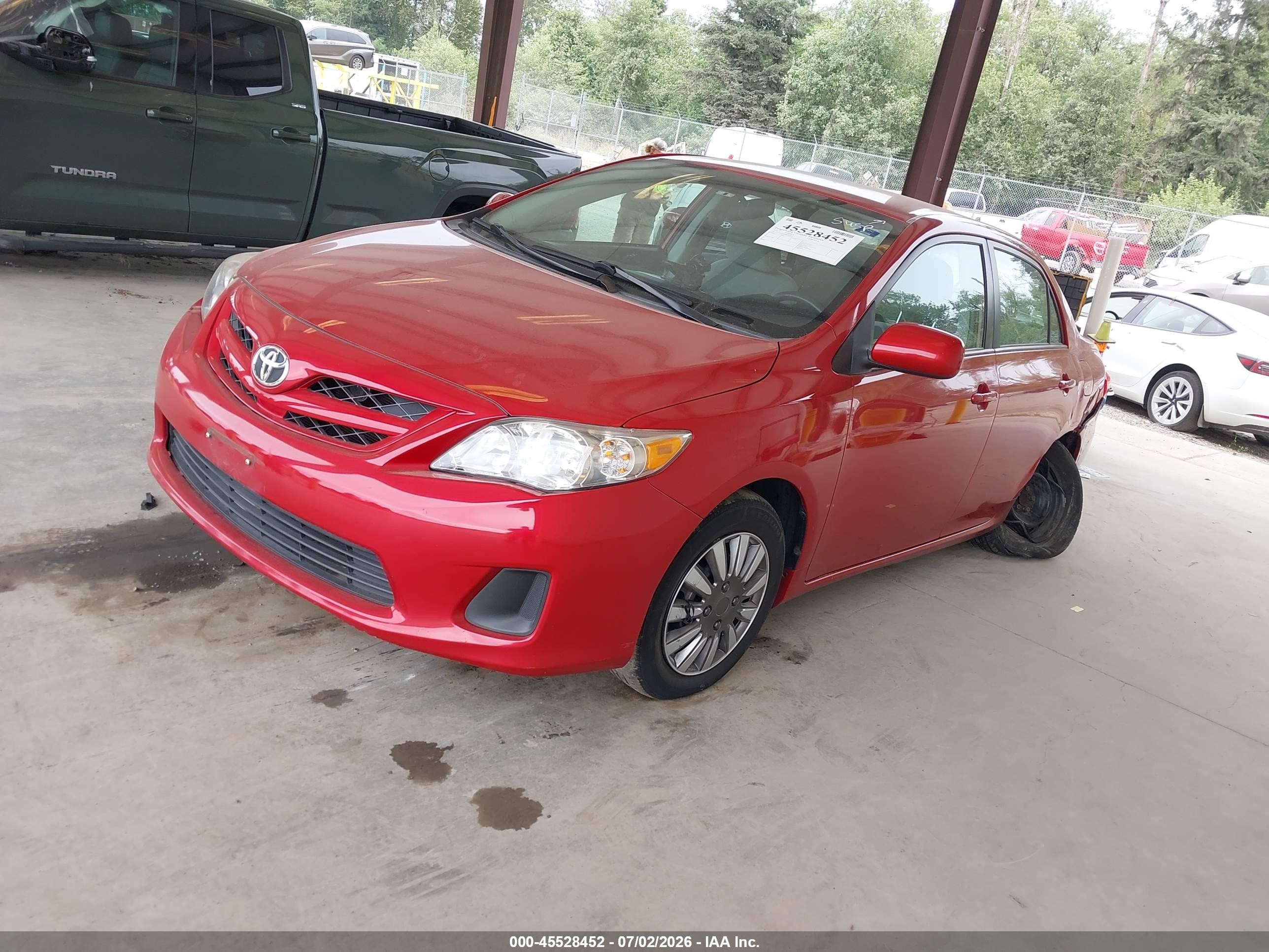 2011 Toyota Corolla Le Красный vin: 2T1BU4EE6BC737818