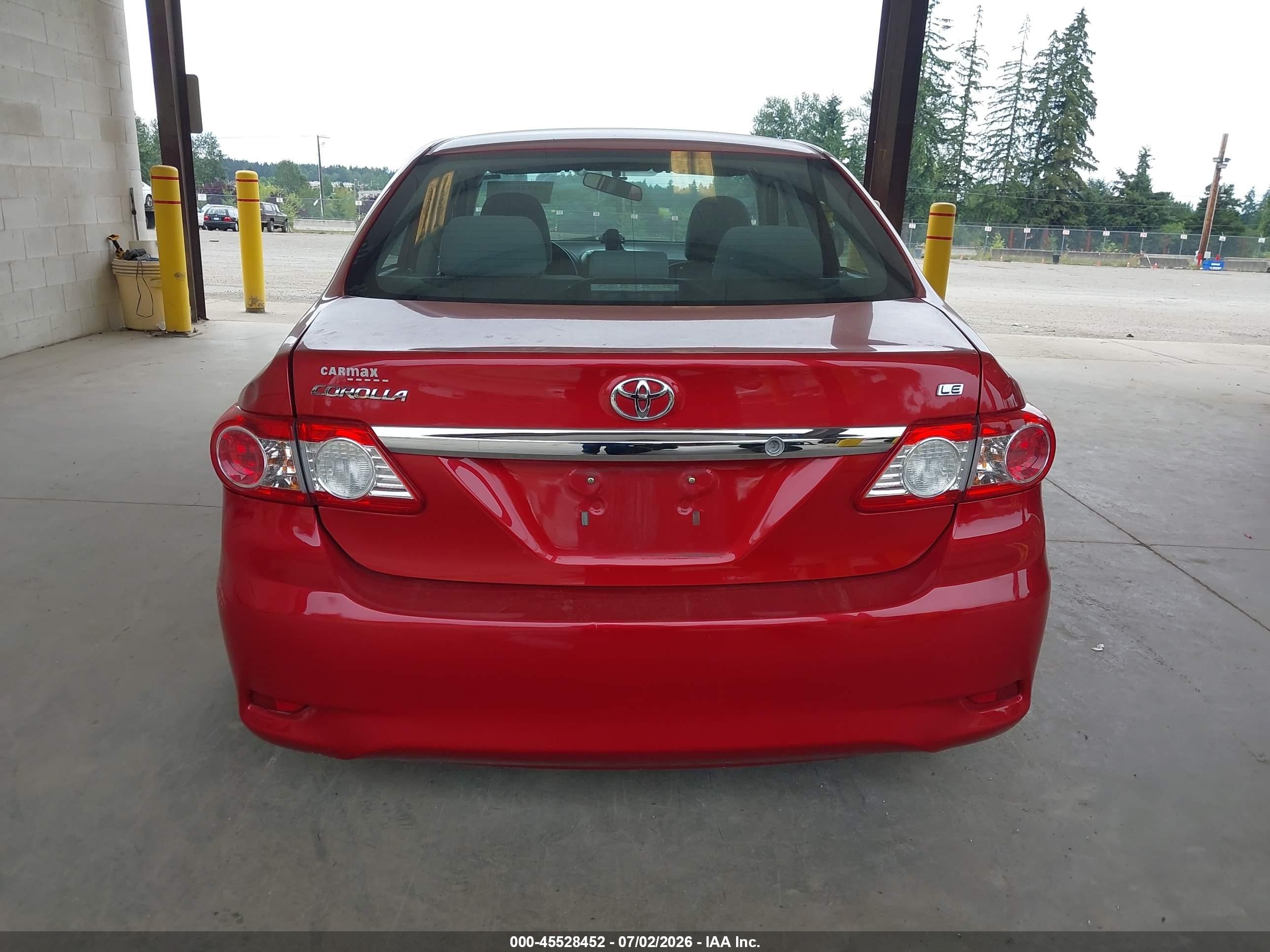 2011 Toyota Corolla Le Красный vin: 2T1BU4EE6BC737818