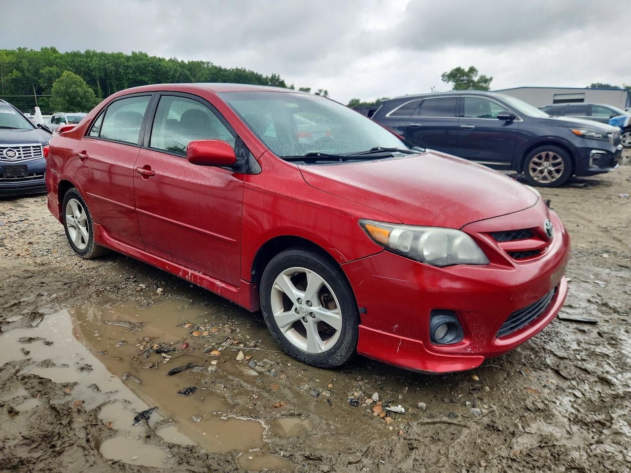 2011 Toyota Corolla S Red vin: 2T1BU4EE6BC743103