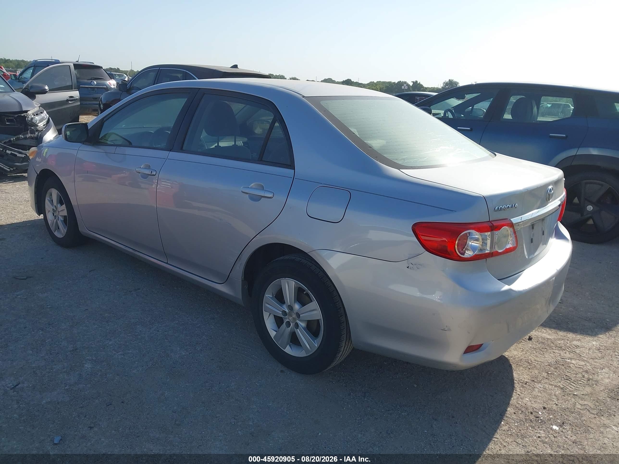 2011 Toyota Corolla Le Silver vin: 2T1BU4EE6BC747295