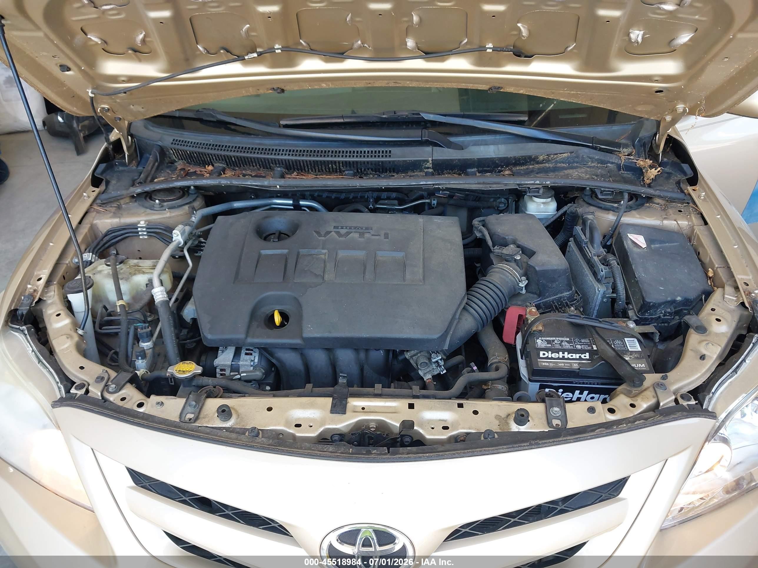 2012 Toyota Corolla Le Gold vin: 2T1BU4EE6CC764616