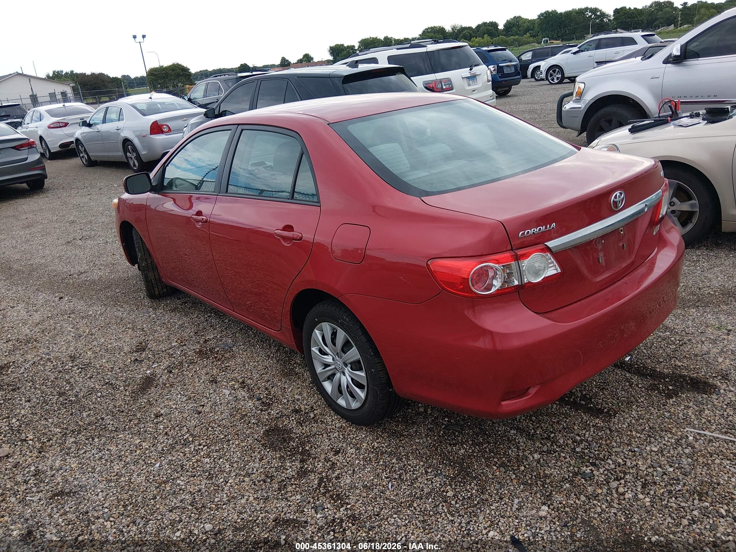 2012 Toyota Corolla Le Red vin: 2T1BU4EE6CC780573