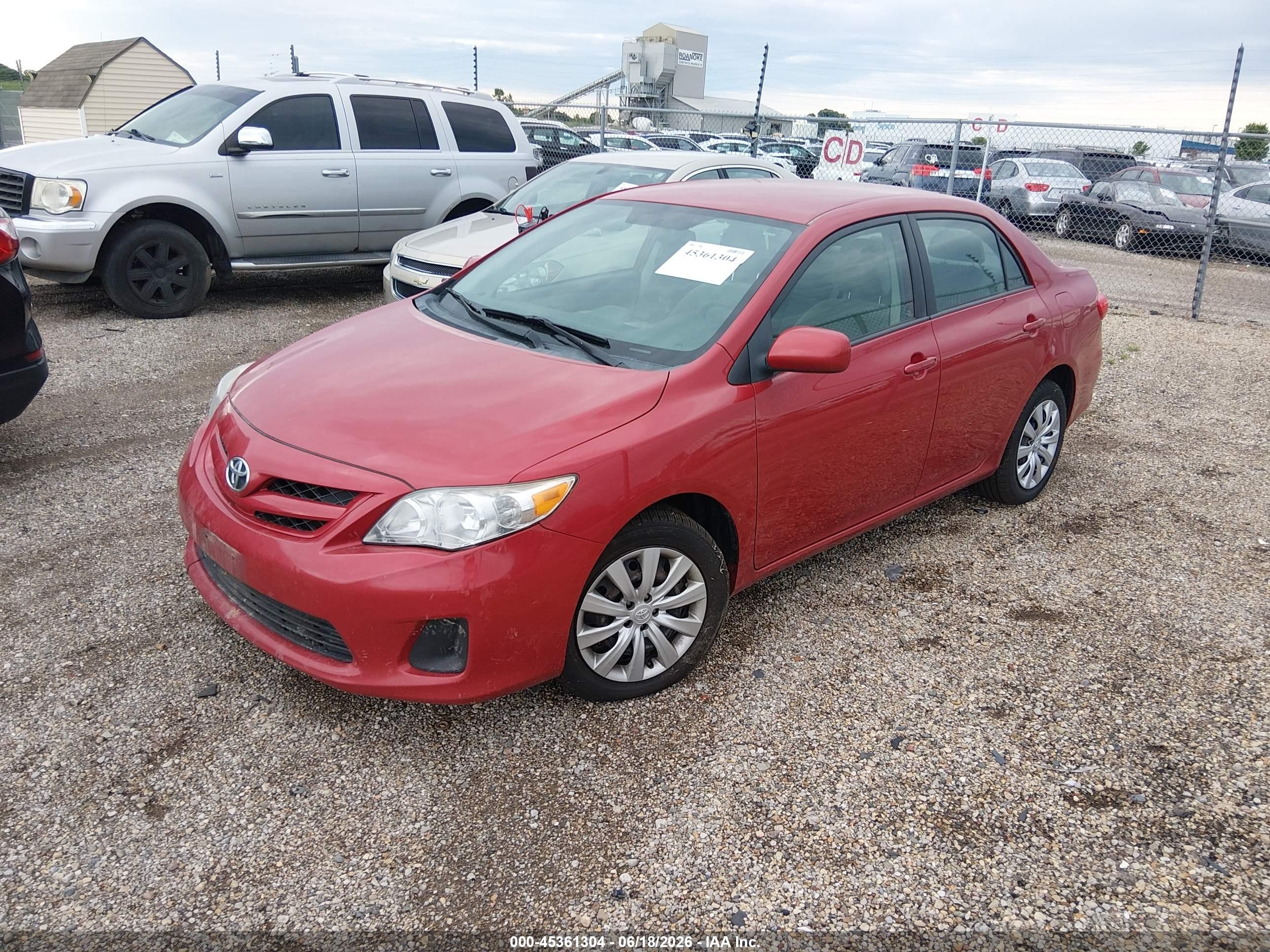 2012 Toyota Corolla Le Red vin: 2T1BU4EE6CC780573