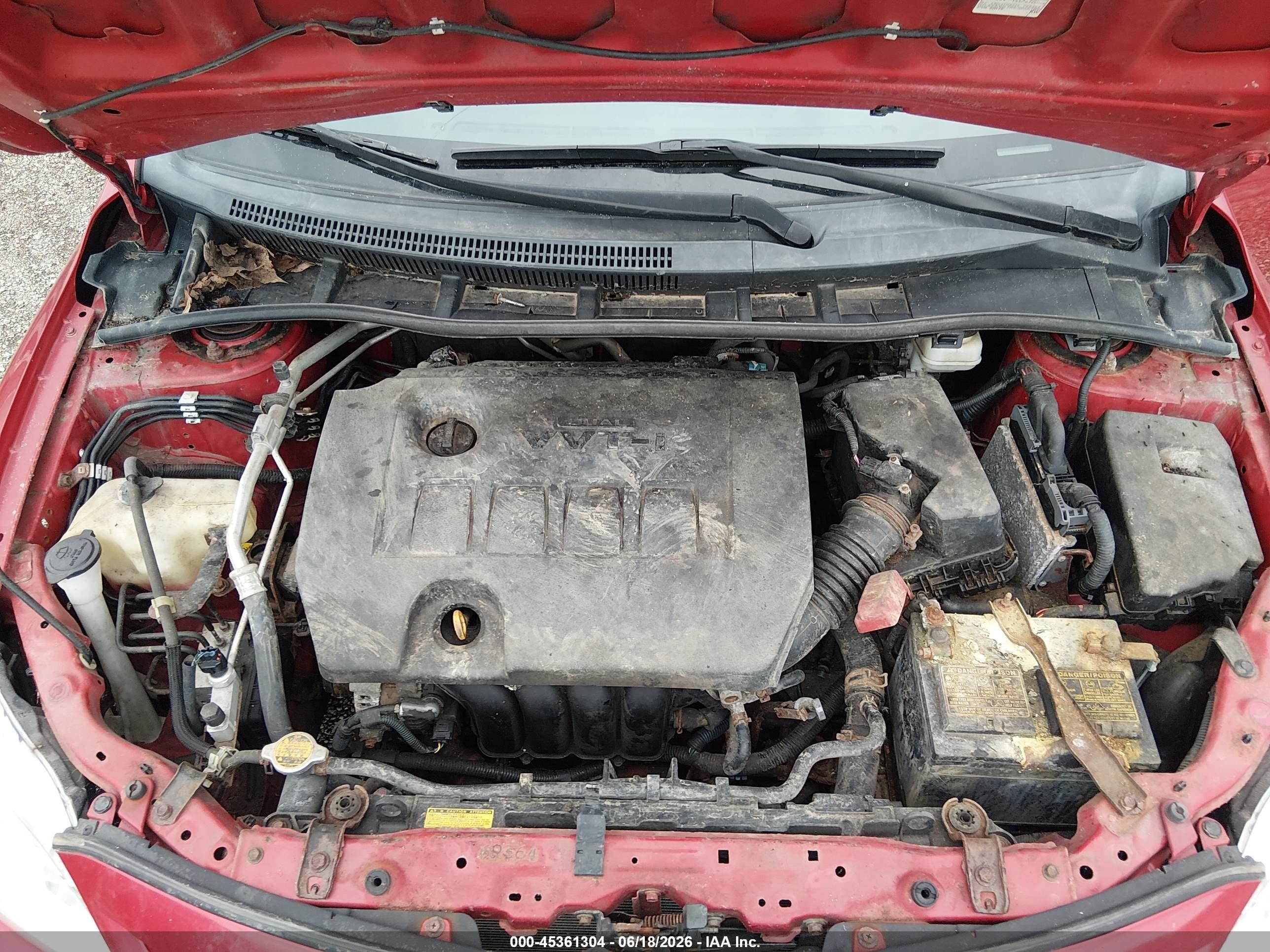 2012 Toyota Corolla Le Red vin: 2T1BU4EE6CC780573
