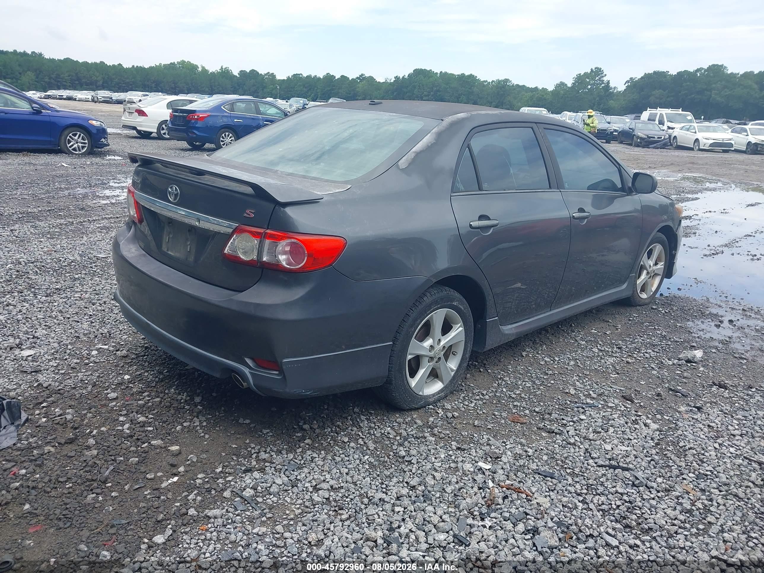 2012 Toyota Corolla S Gray vin: 2T1BU4EE6CC781920