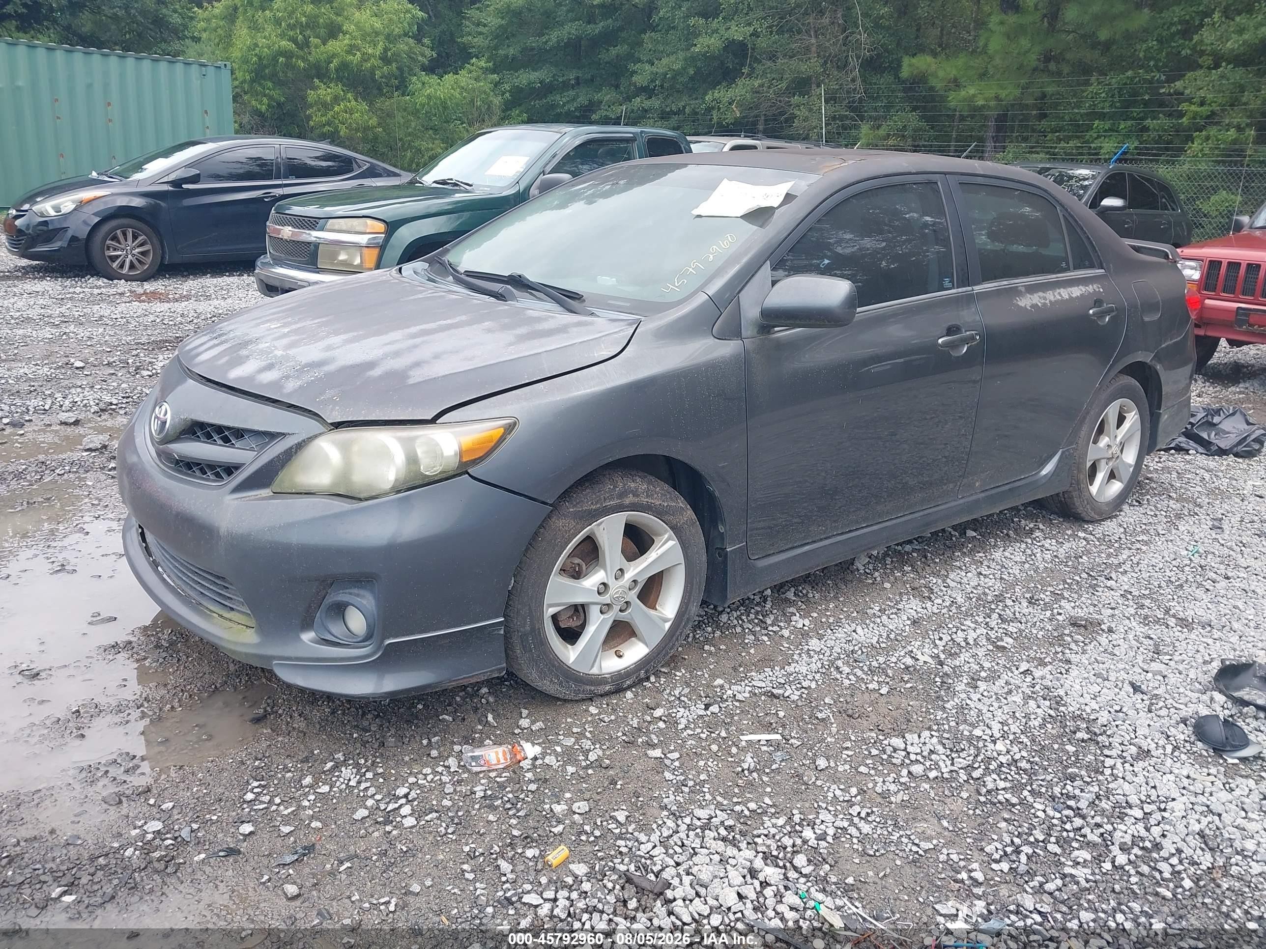 2012 Toyota Corolla S Gray vin: 2T1BU4EE6CC781920