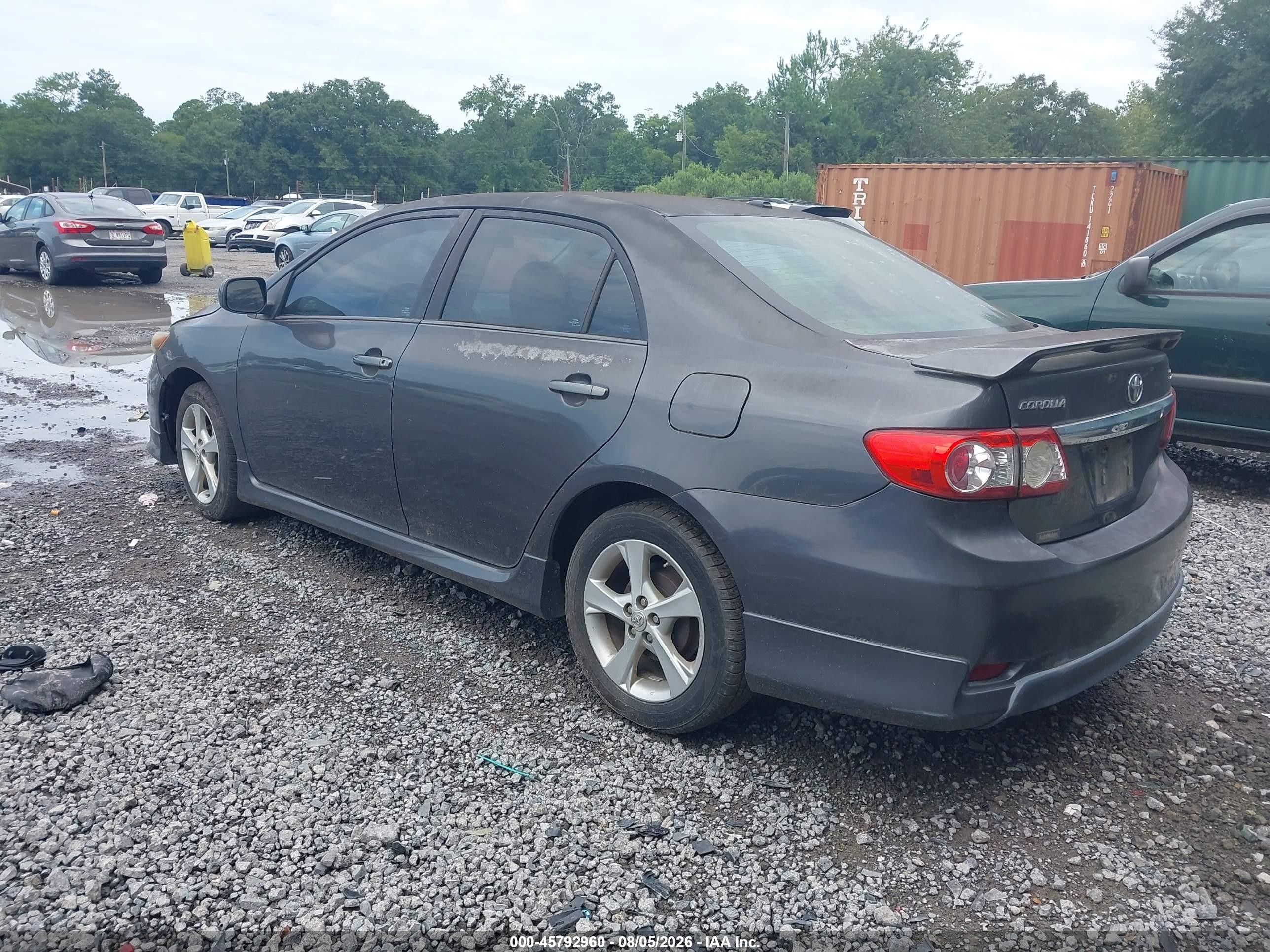 2012 Toyota Corolla S Gray vin: 2T1BU4EE6CC781920