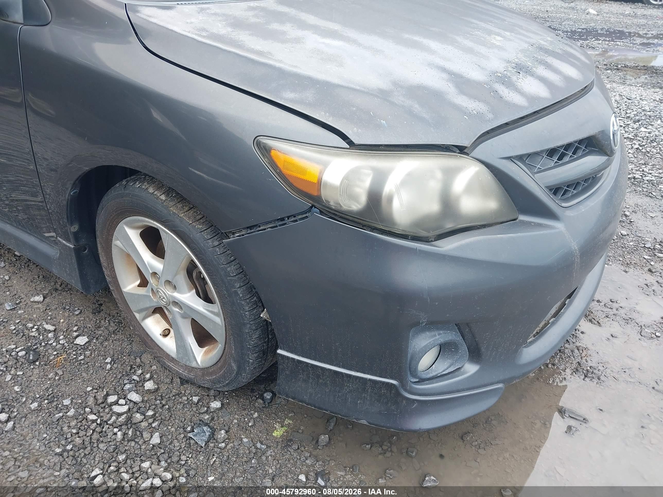 2012 Toyota Corolla S Gray vin: 2T1BU4EE6CC781920