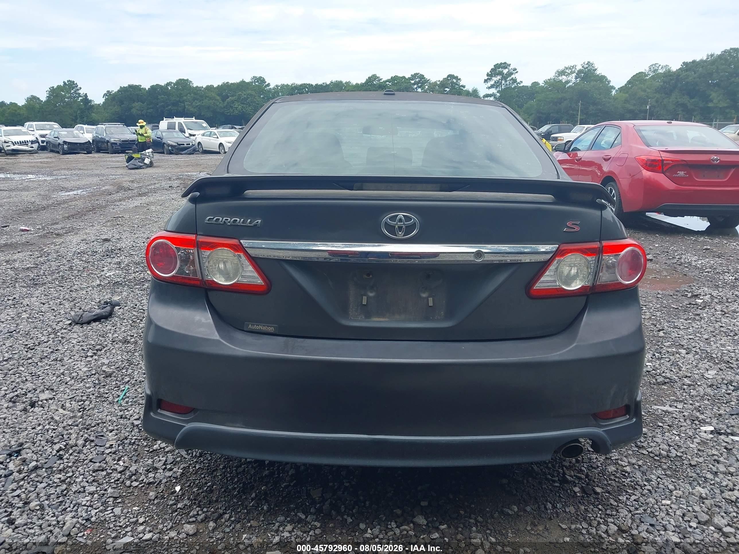 2012 Toyota Corolla S Gray vin: 2T1BU4EE6CC781920