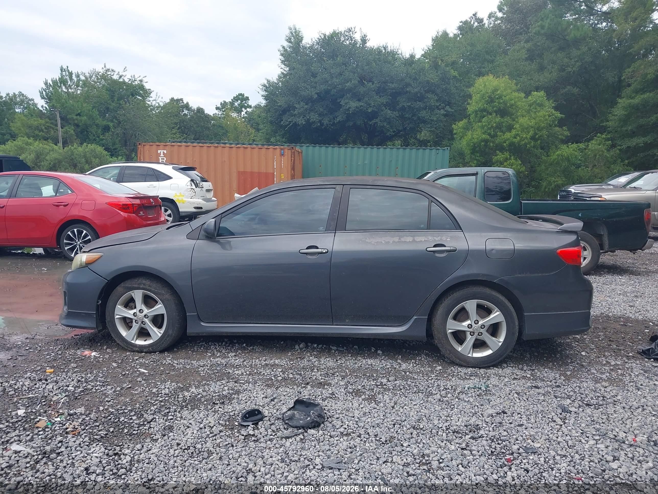 2012 Toyota Corolla S Gray vin: 2T1BU4EE6CC781920