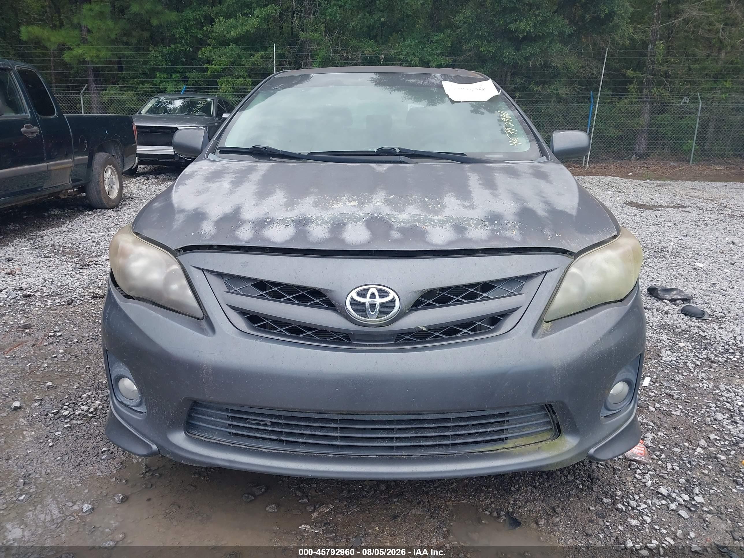 2012 Toyota Corolla S Gray vin: 2T1BU4EE6CC781920