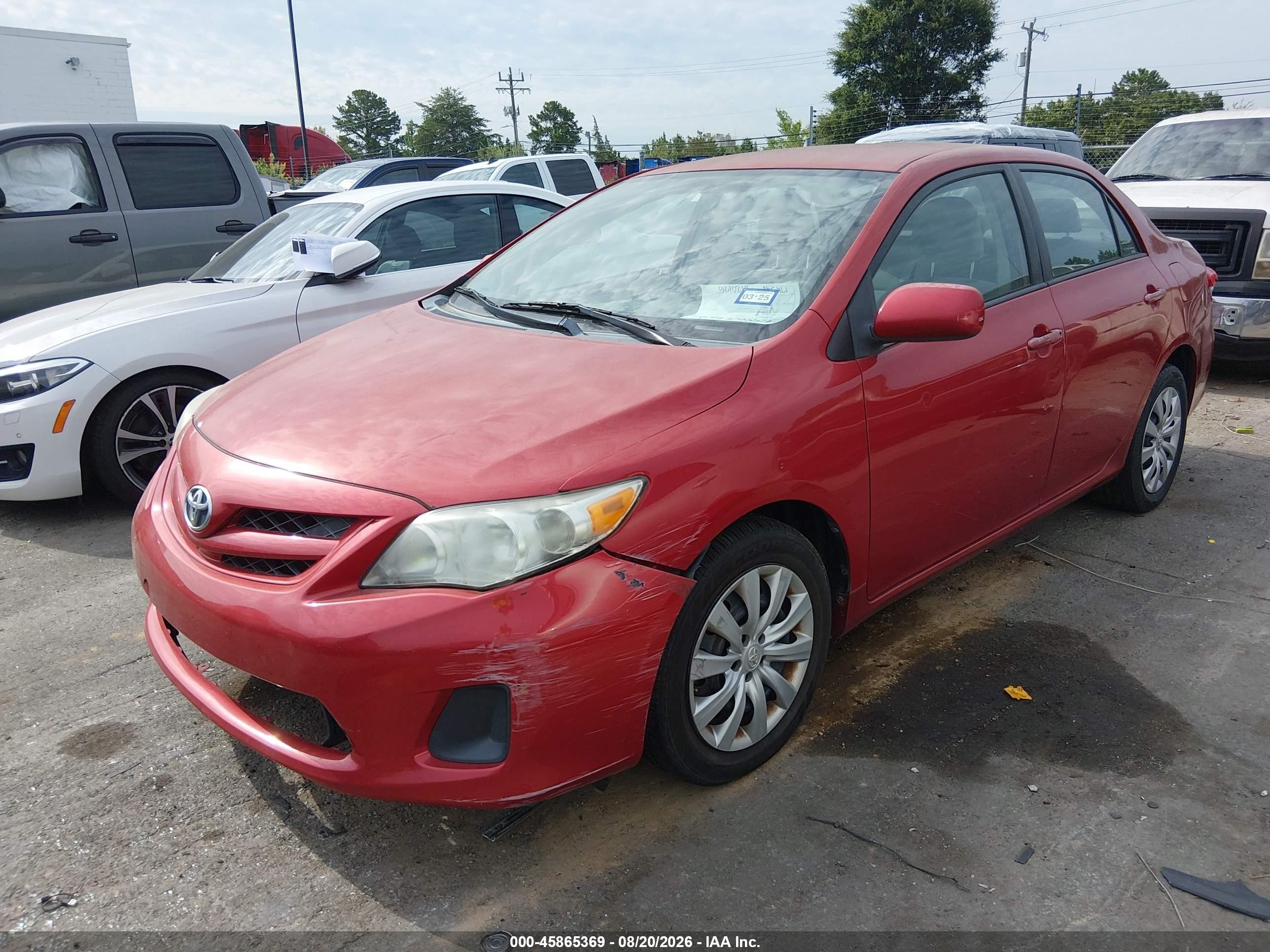 2012 Toyota Corolla Le Красный vin: 2T1BU4EE6CC886795