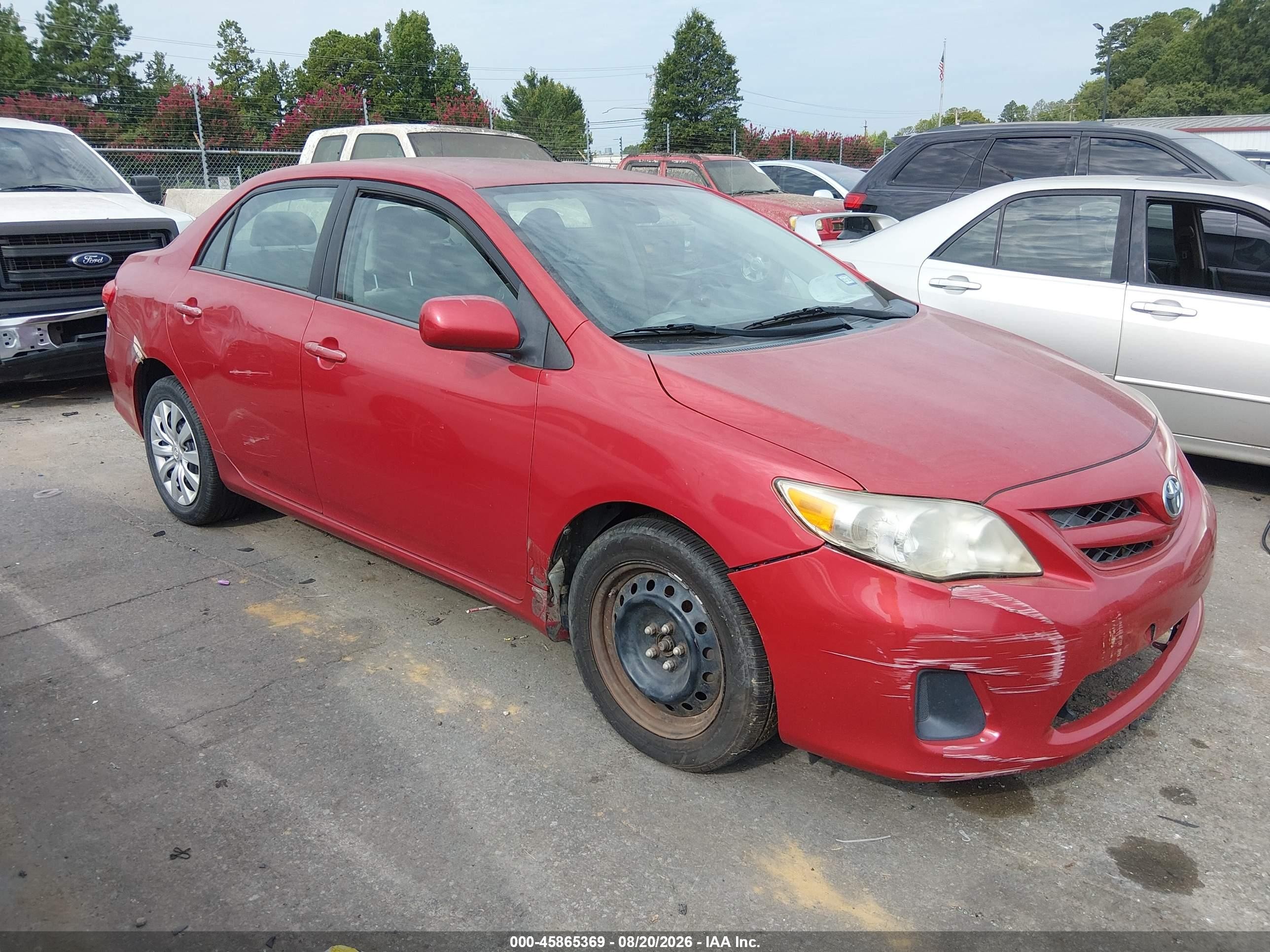 2012 Toyota Corolla Le Red vin: 2T1BU4EE6CC886795